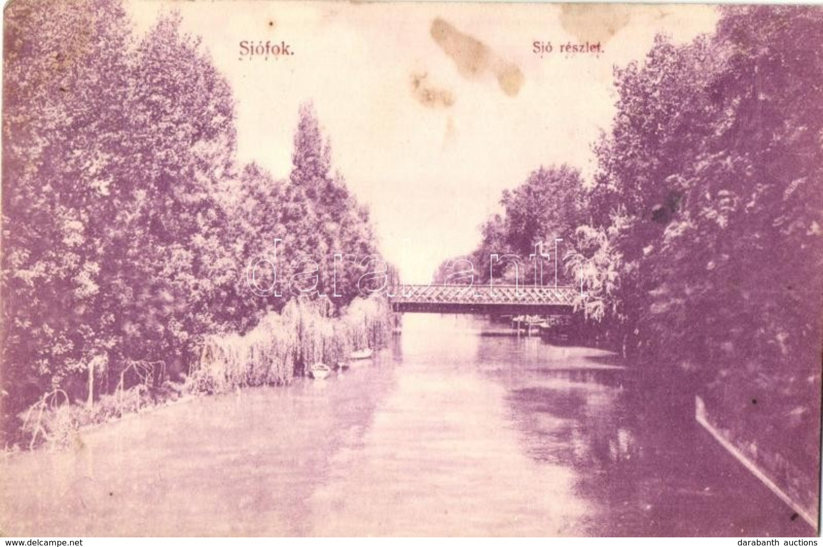 T2/T3 1909 Siófok, Sió Folyó, Híd. Kiadja Weisz Lipót (fl) - Unclassified