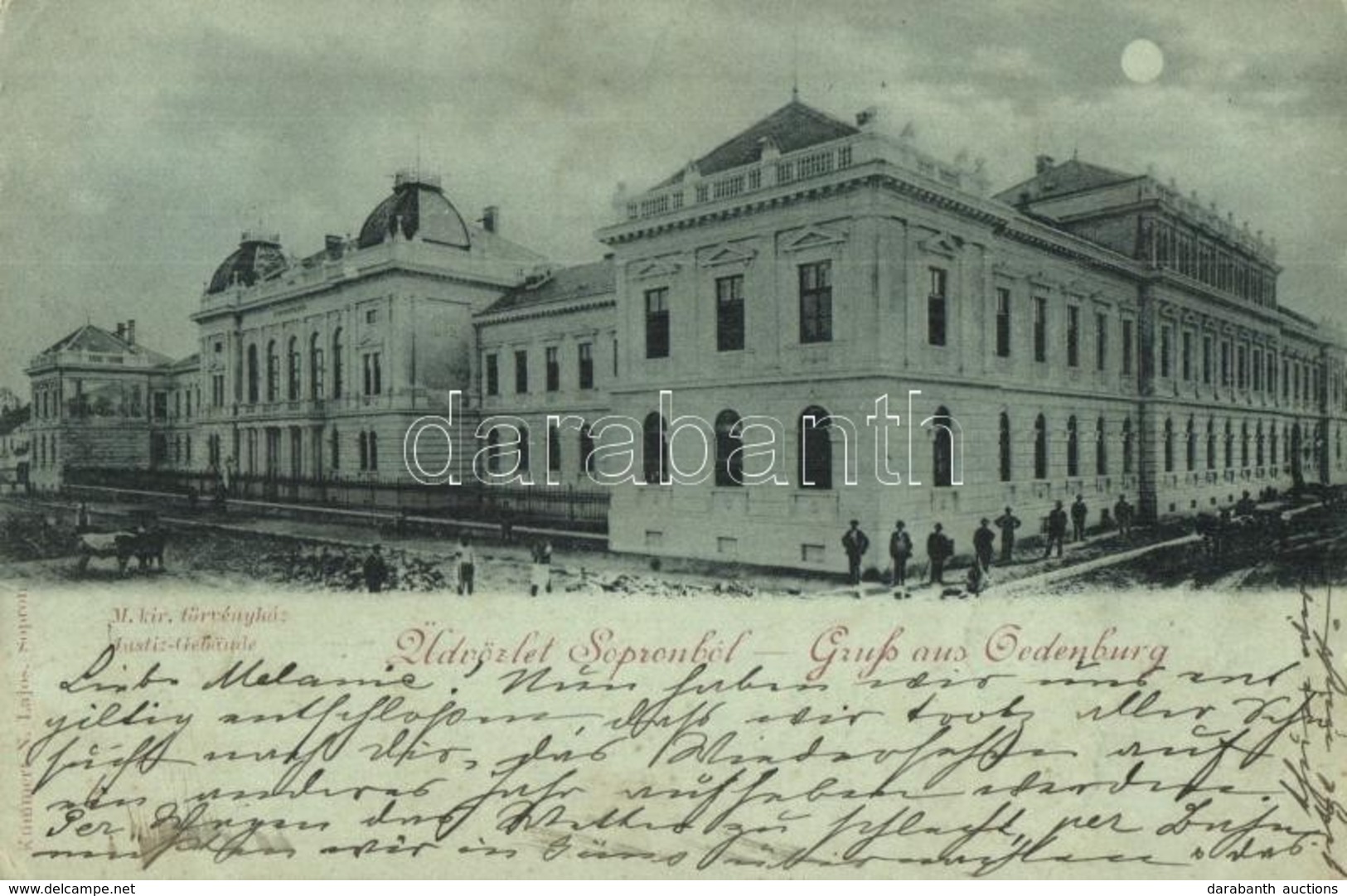 T2/T3 1899 Sopron, Oedenburg; M. Kir. Törvényház. Kiadja Kummert N. Lajos (EK) - Unclassified