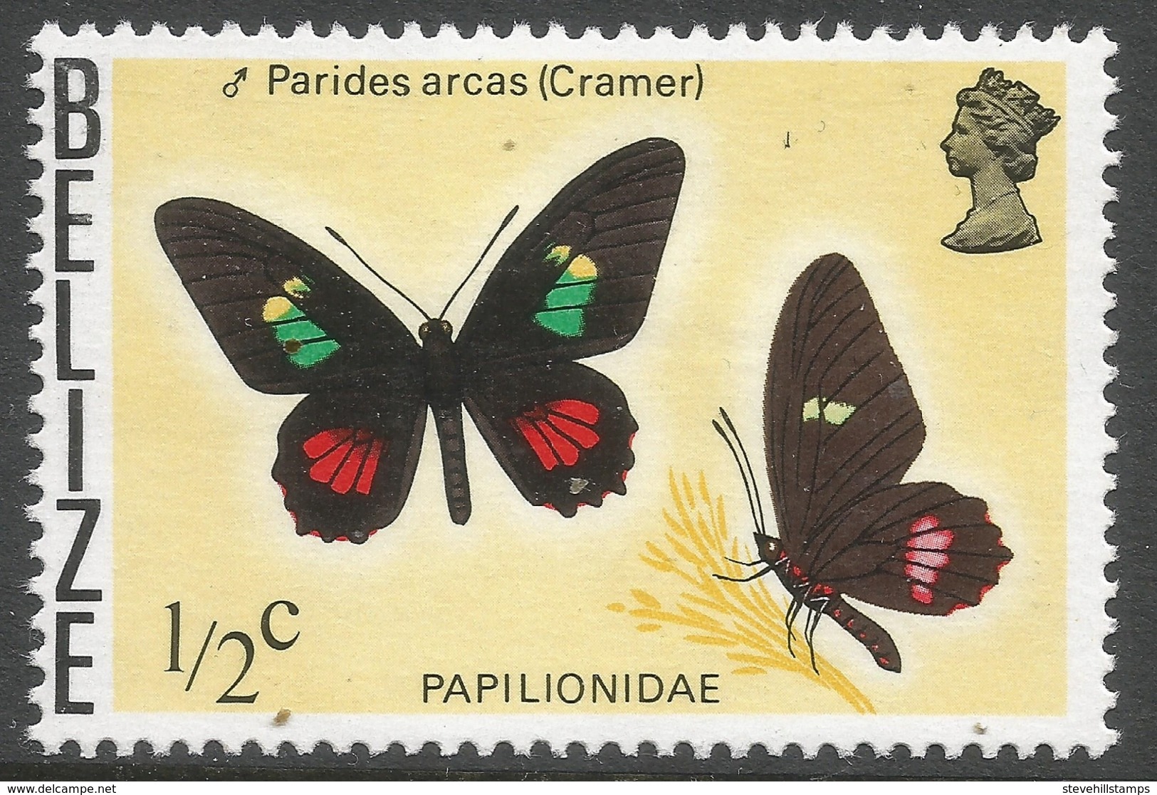 Belize. 1974 Butterflies Of Belize. ½c MH SG 380 - Belize (1973-...)