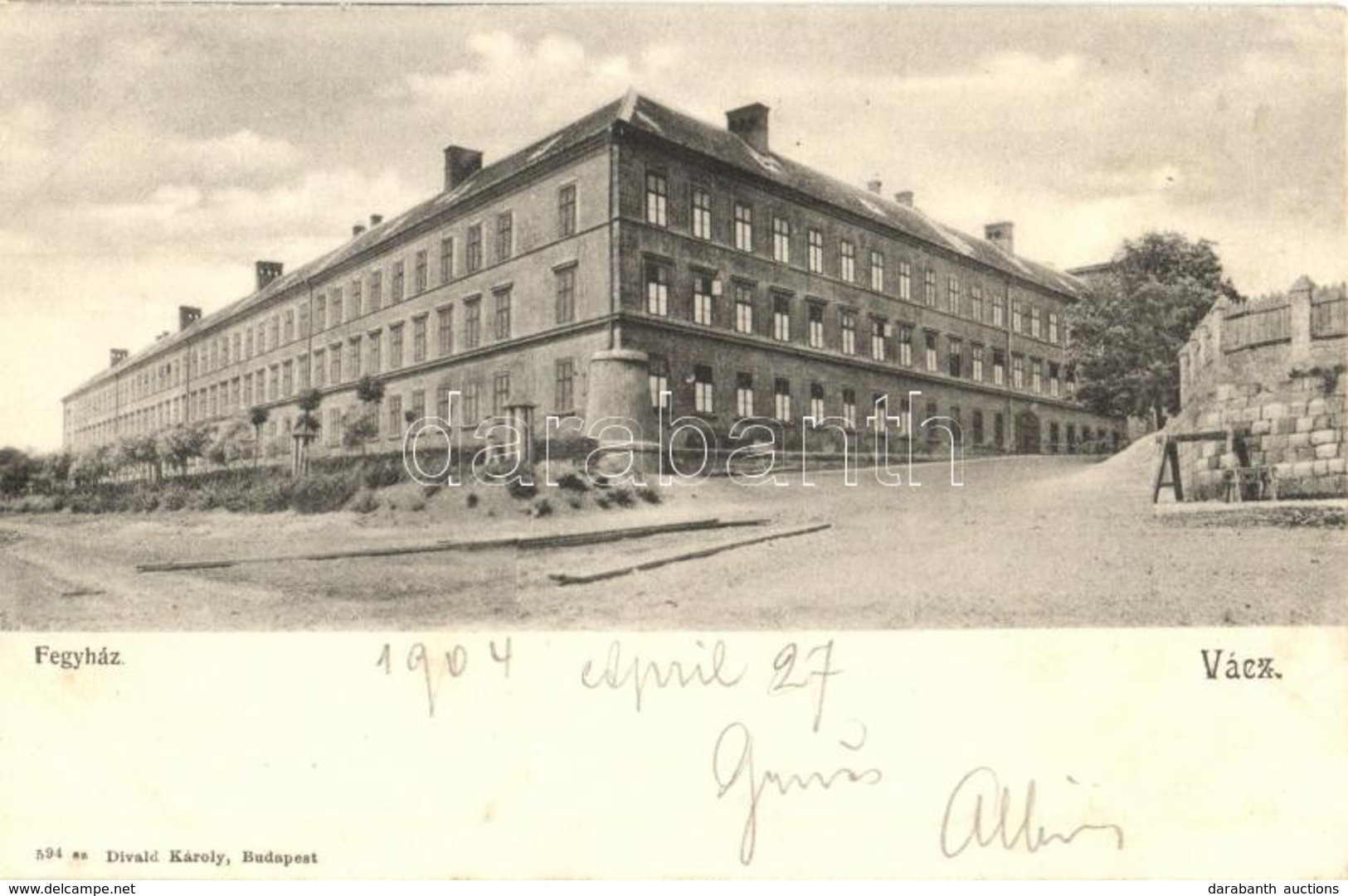 * T2 1904 Vác, Fegyház, Börtön. Divald Károly 594. Sz. - Unclassified