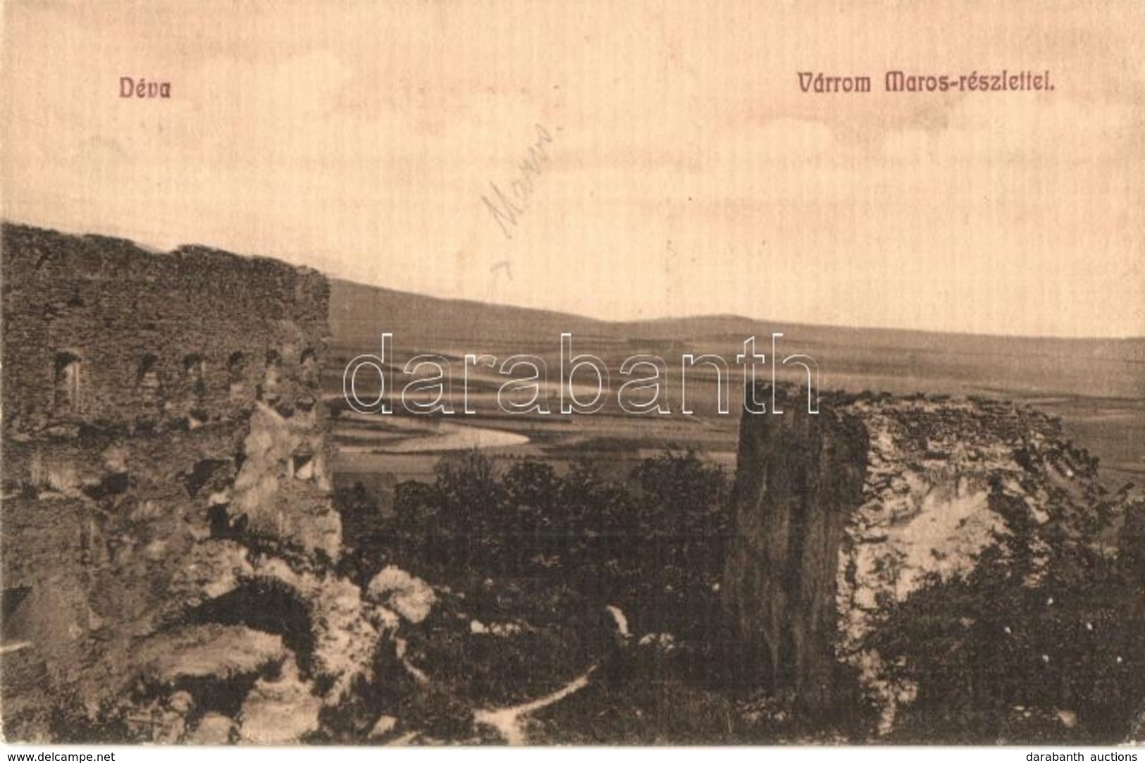 T2/T3 1912 Déva, Maros és Várrom. Laufer Vilmos Kiadása / River Mures And Castle Ruins  (EK) - Unclassified