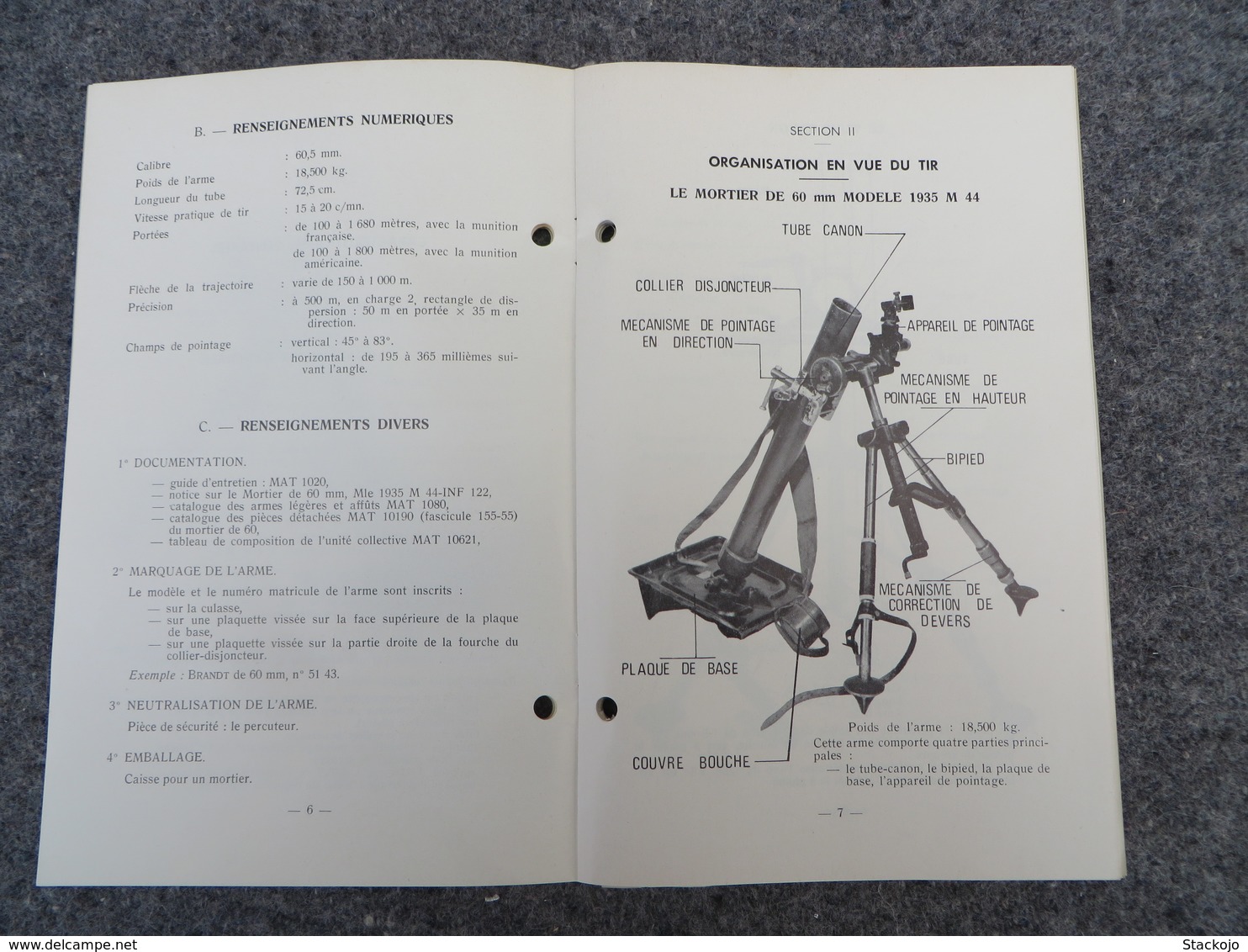 INF. 401/6 - Règlement Sur L'armement De L'infanterie - 277/09 - Autres & Non Classés