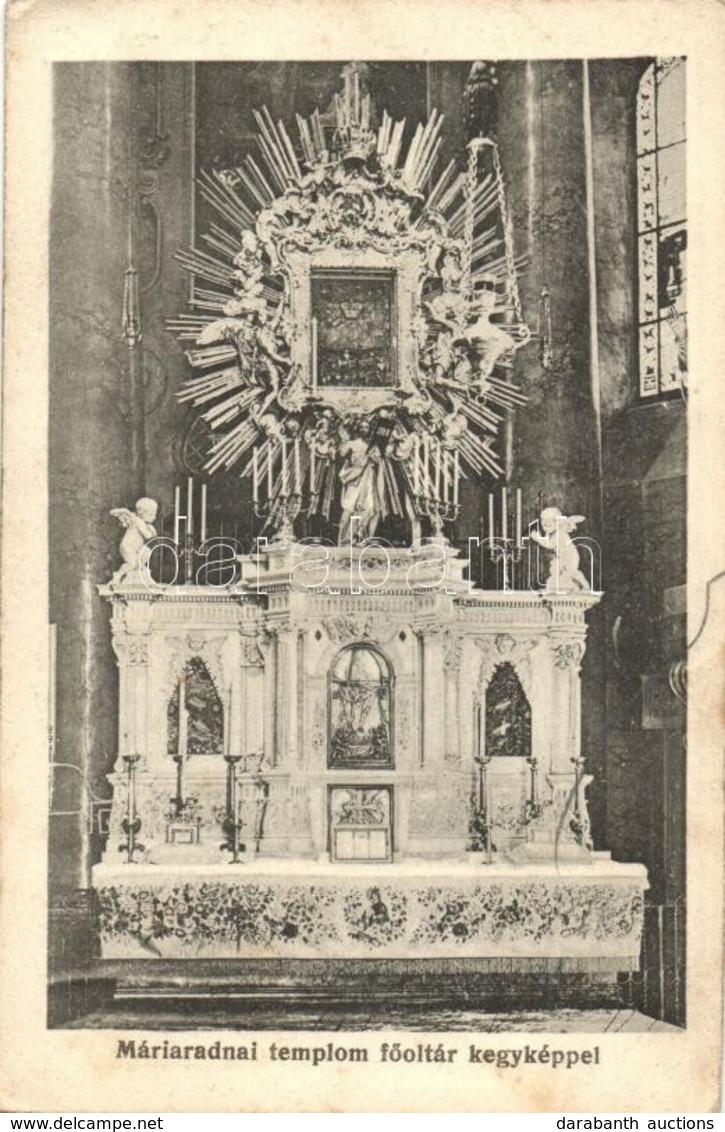 T2/T3 Máriaradna, Radna; Templom Főoltára Kegyképpel / Pilgrimage Church Interior, Main Altar (EK) - Sin Clasificación