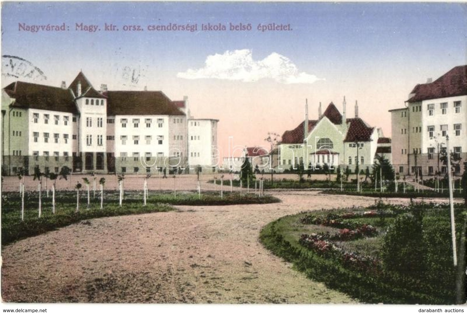 T2 1914 Nagyvárad, Oradea; Magy. Kir. Orsz. Csendőrségi Iskola Belső épülete / Gendarmerie School (EK) - Non Classés