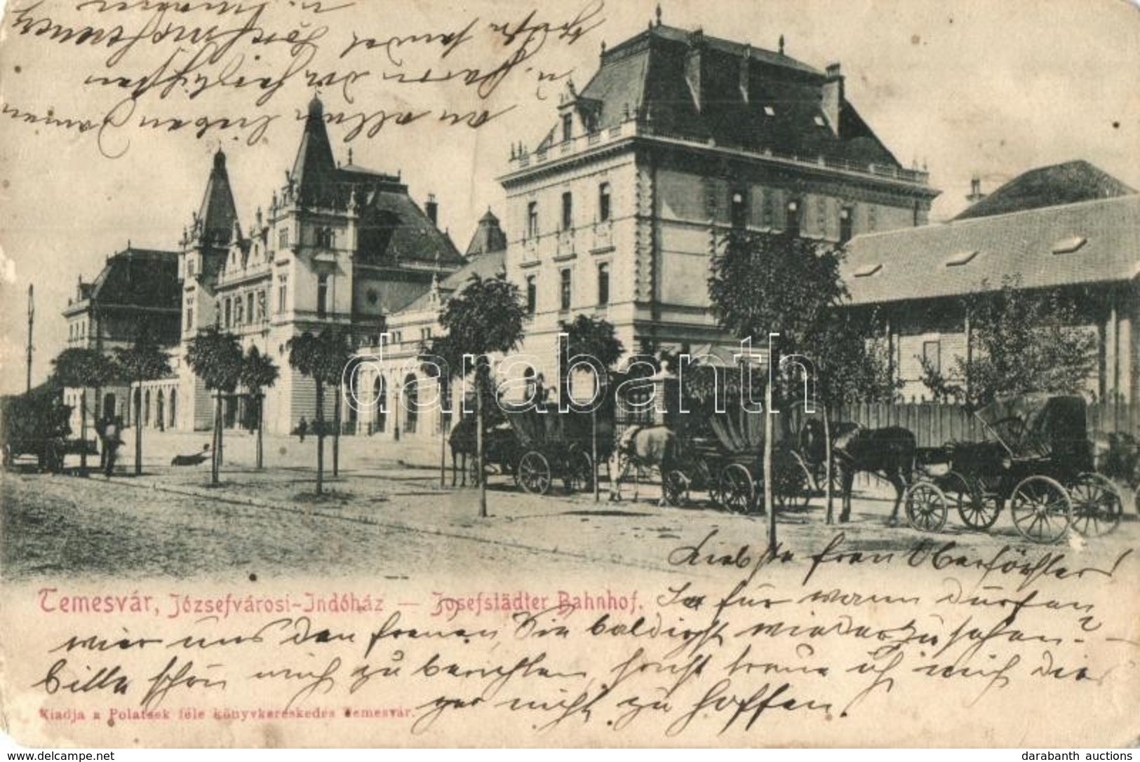 T3 1903 Temesvár, Timisoara; Józsefvárosi Indóház, Vasútállomás / Josefstädter Bahnhof / Iosefin Railway Station  (EB) - Sin Clasificación