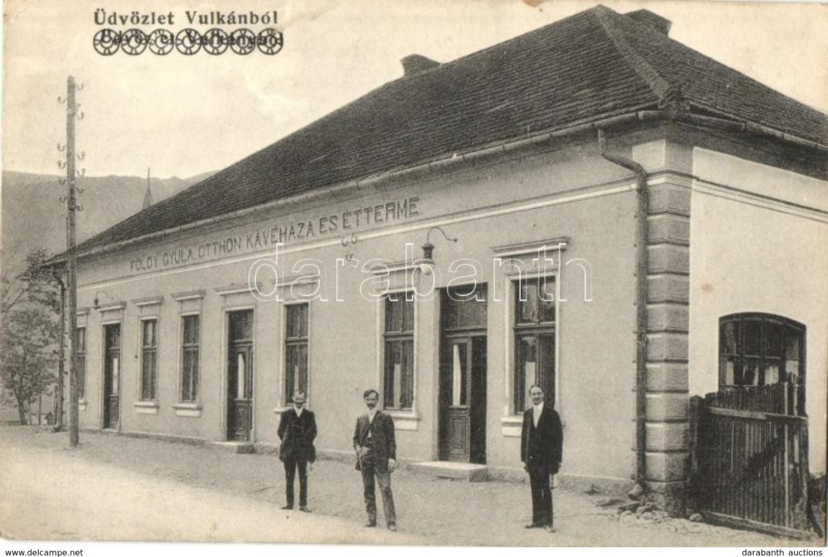 T2/T3 1915 Vulkán, Zsivadejvulkán, Vulcan; Földy Gyula 'Otthon' Kávéháza és étterme / Restaurant And Café (EK) - Unclassified