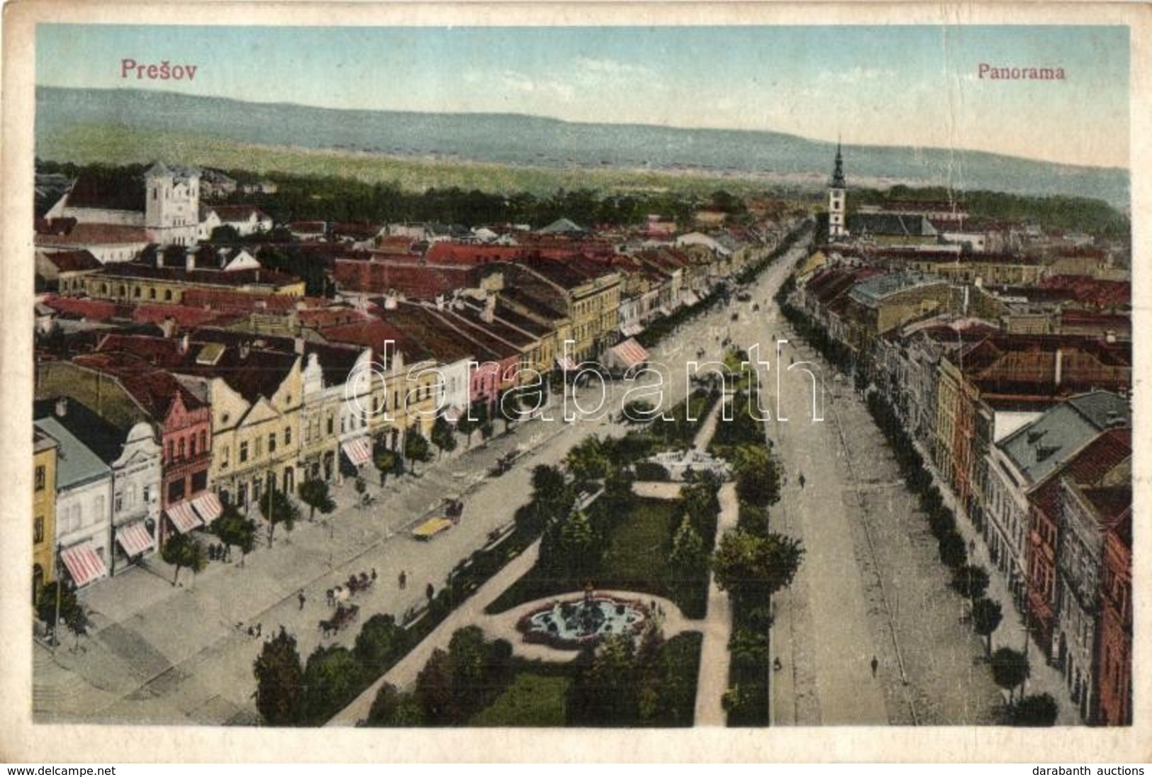 * T2/T3 Eperjes, Presov; Fő Utca / Main Street (fa) - Non Classés