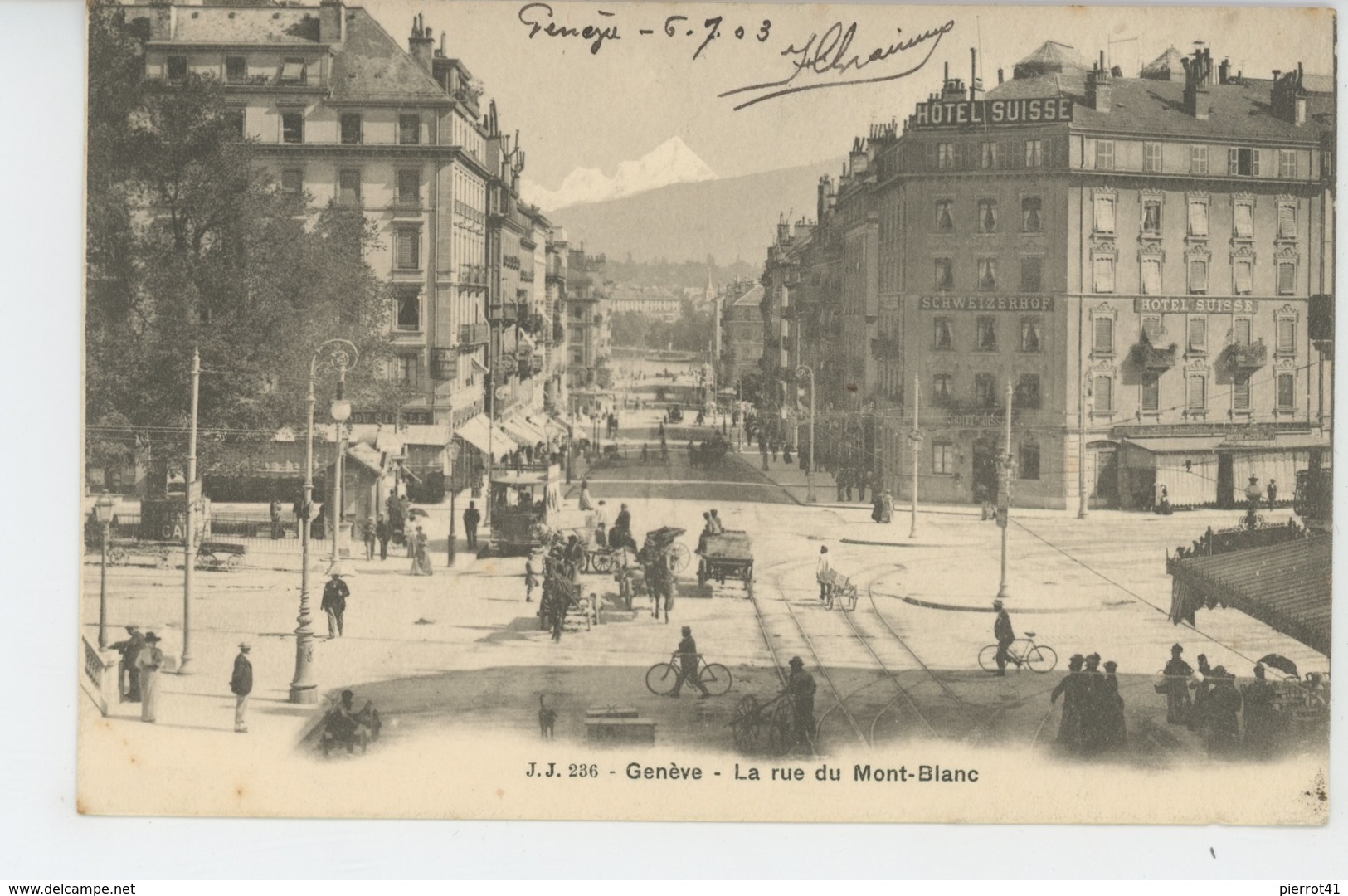 SUISSE - GENEVE - La Rue De Mont Blanc - Genève