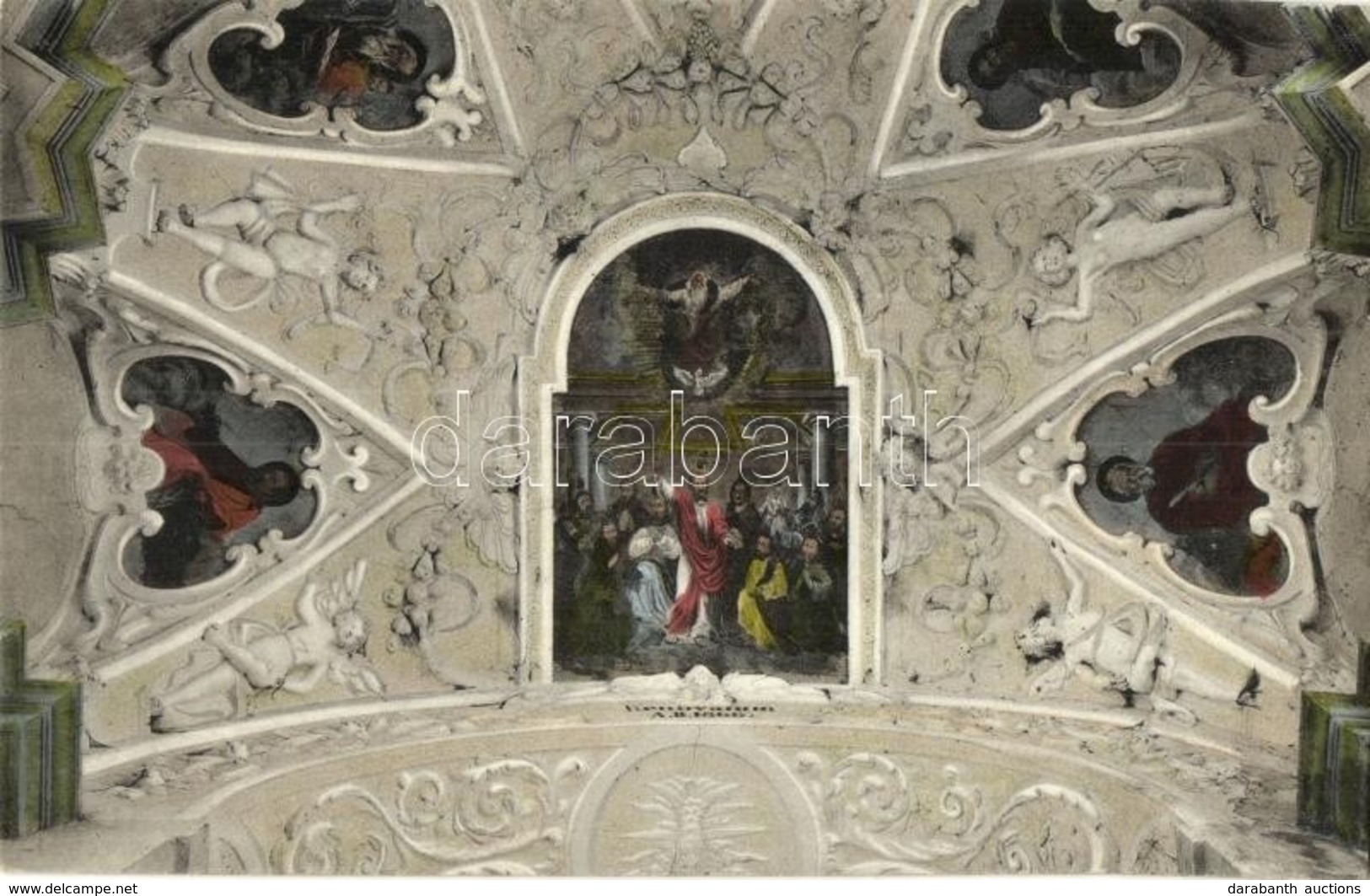 * T1/T2 Késmárk, Kezmarok; Thököly Vár Kápolna Mennyezete, Belső / Fresco Of The Castle's Chapel, Interior - Sin Clasificación