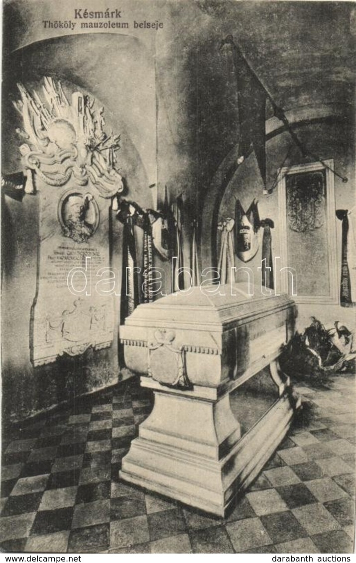 * T1/T2 Késmárk, Kezmarok; Thököly Mauzóleum Belső, Koporós / Mausoleum Interioe With Coffin - Unclassified