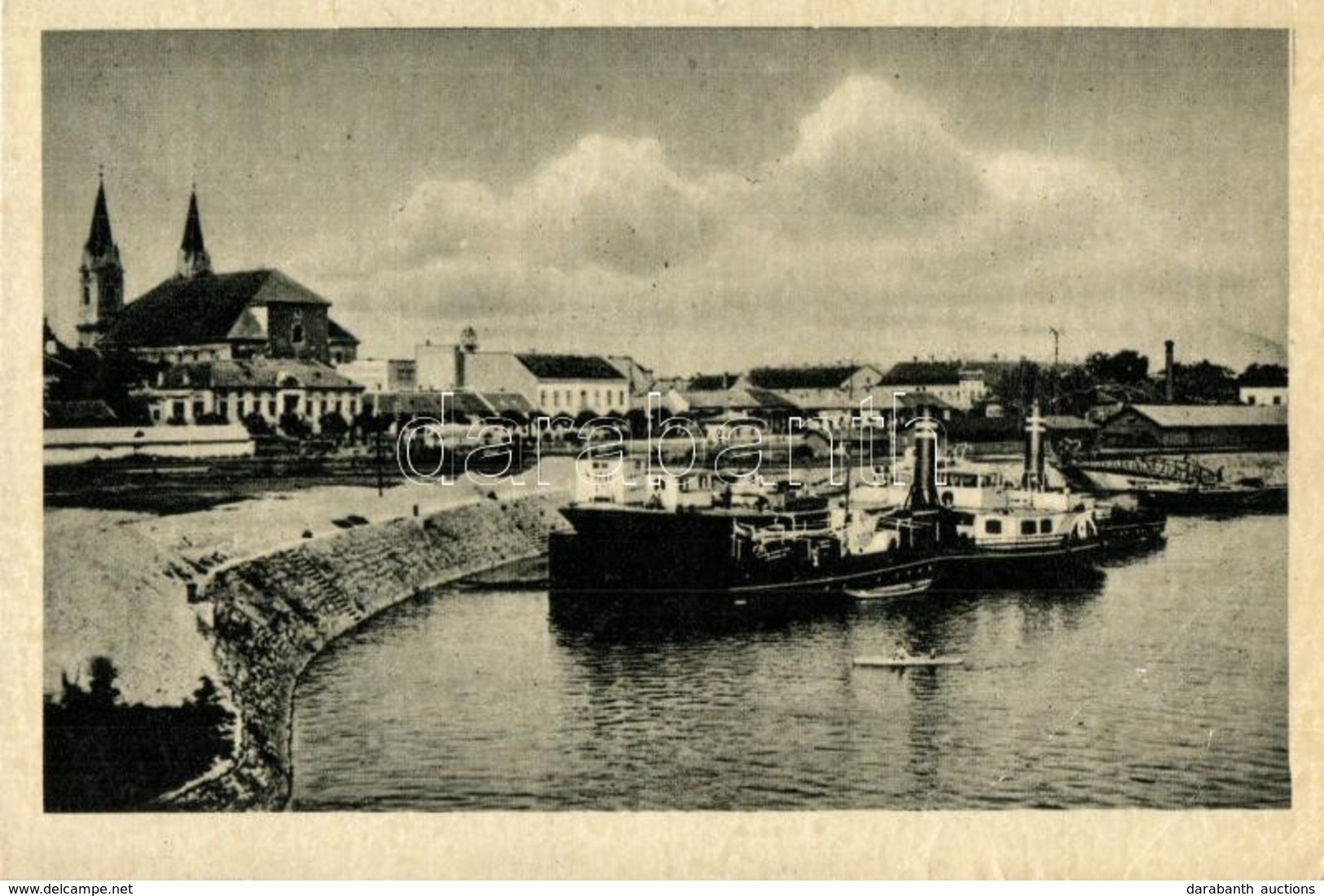 ** T3 Komárom, Komárno; Kikötő, Gőzhajók / Port, Harbor, Steamships (EB) - Ohne Zuordnung