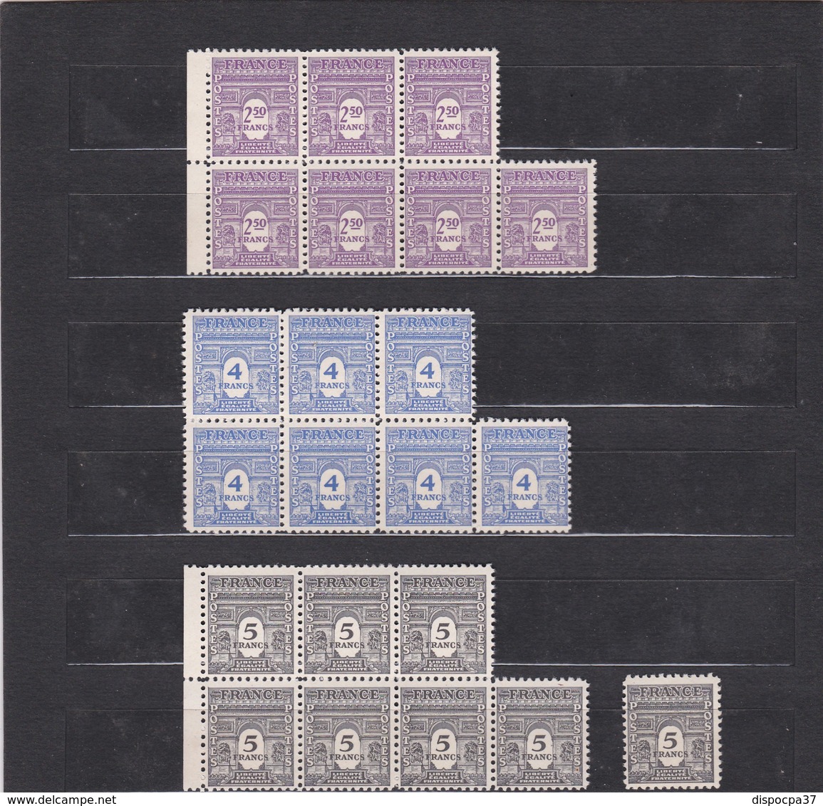 FRANCE Y/T  N°620-621-622-623-624-625-626-627-628  -  ARC DE TRIOMPHE DE L'ETOILE Lithographié   - REF 24-24 - Unused Stamps