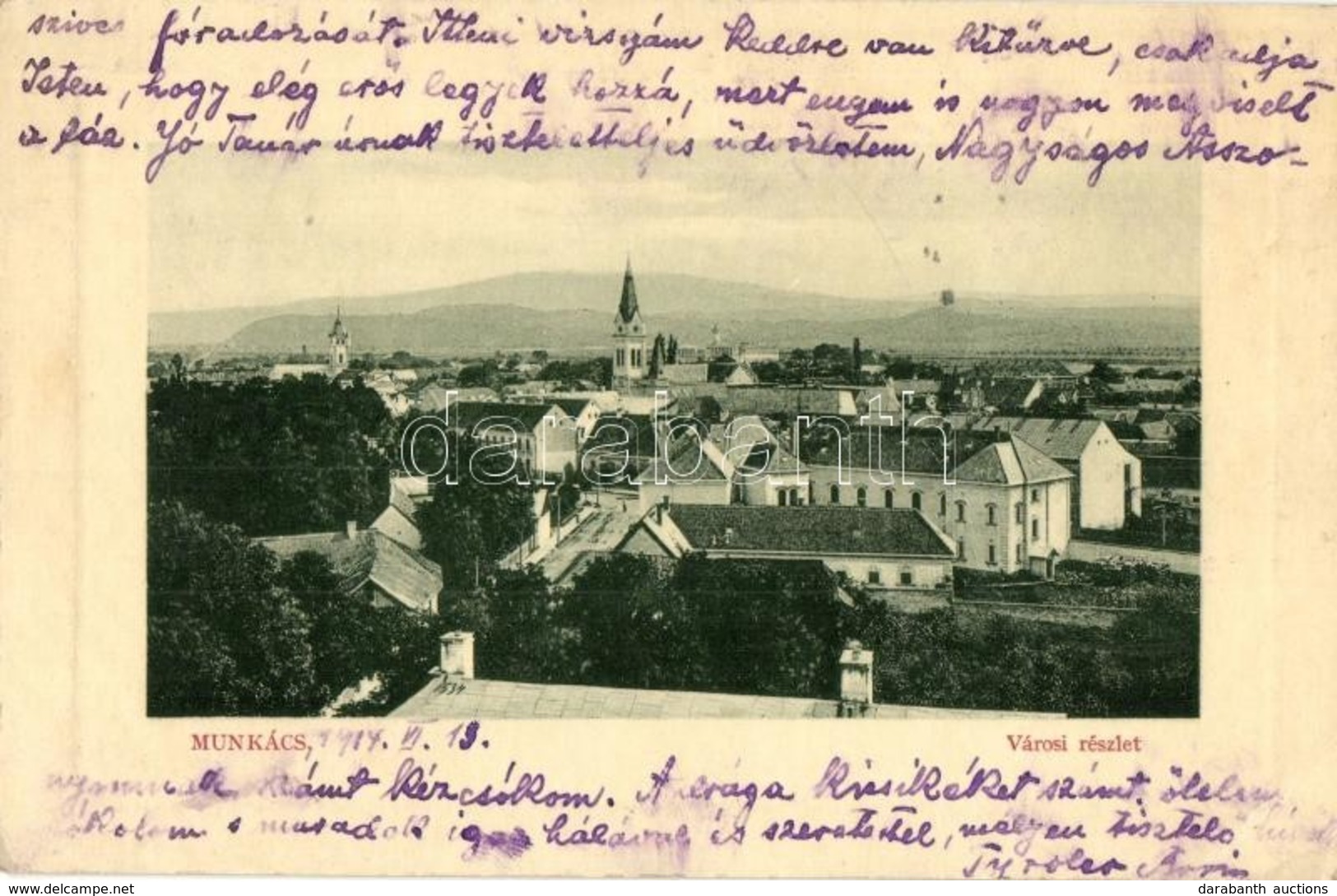 T2/T3 1914 Munkács, Mukacheve, Mukacevo; Városi Részlet. W.L. Bp. 5663.  / General View (EK) - Sin Clasificación