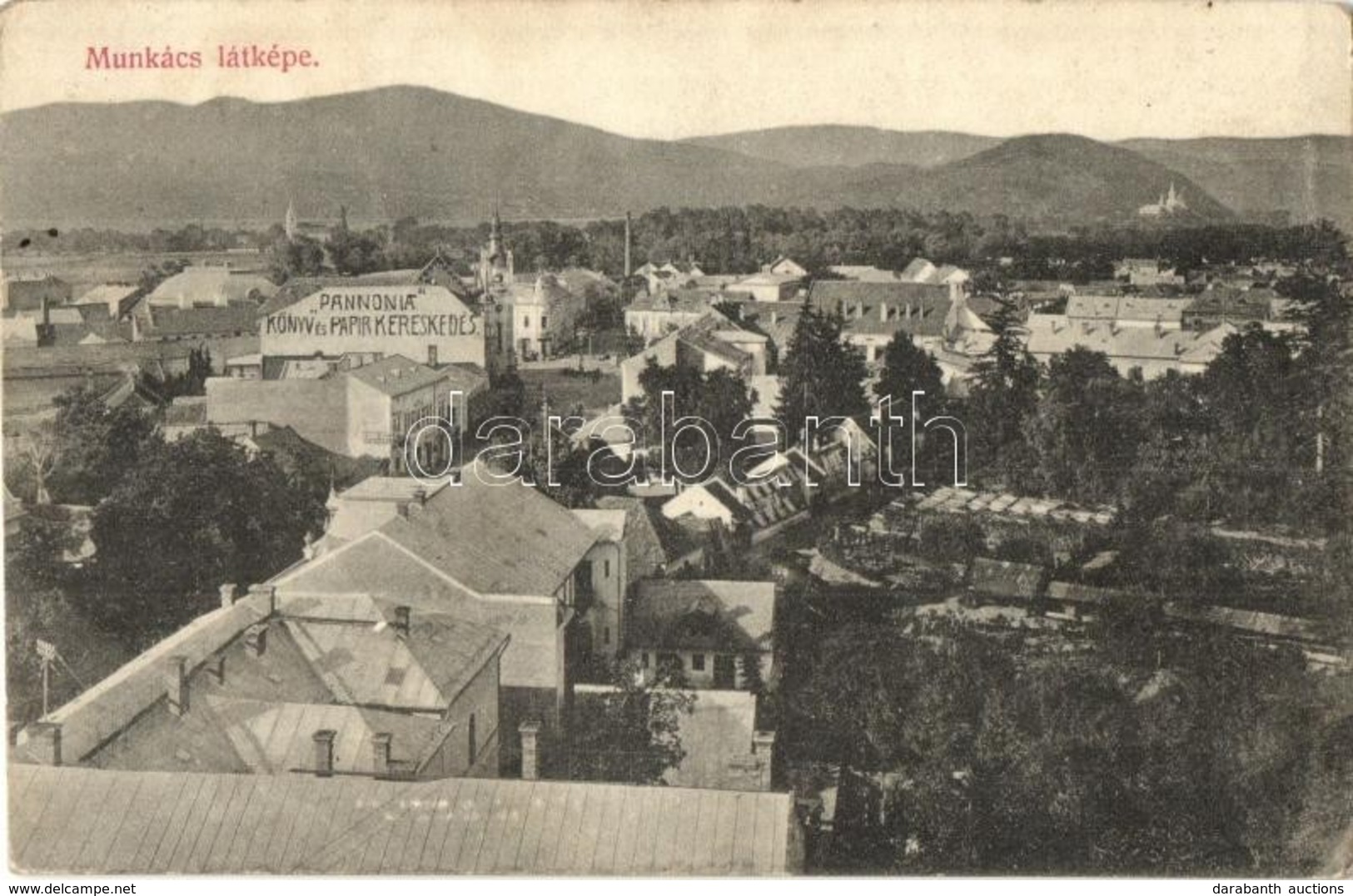 T2 Munkács, Mukacheve, Mukacevo; Pannónia Könyv és Papírkereskedés / Book And Paper Shop - Ohne Zuordnung