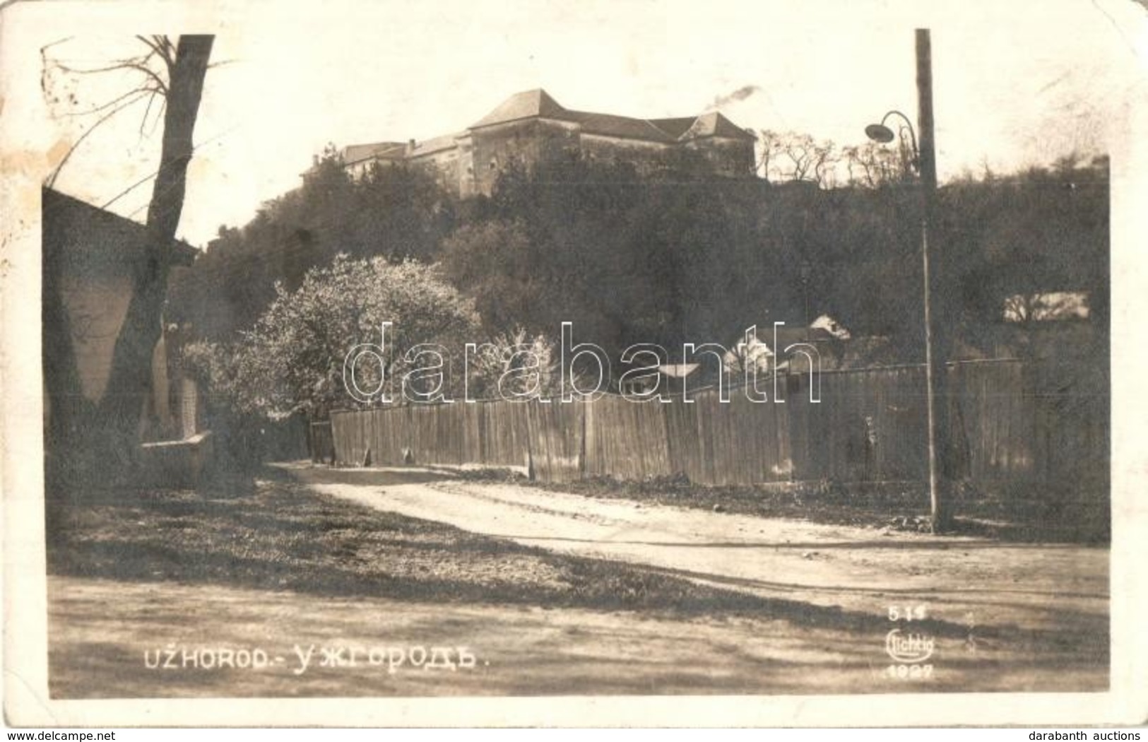 T2/T3 Ungvár, Uzshorod, Uzhorod; Utca, Vár. Lichtig 514. 1927. / Street, Castle (EK) - Ohne Zuordnung