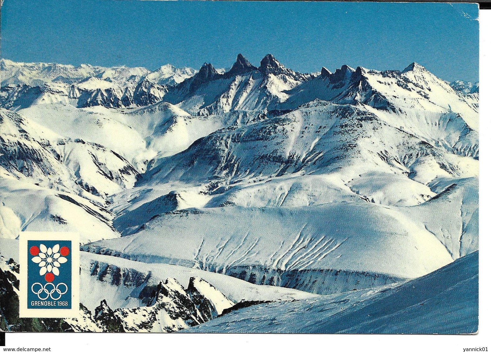 JEUX OLYMPIQUES HIVER GRENOBLE 1968 OLYMPICS WINTER GAMES - ALPE HUEZ  TELEPHERIQUE DES GRANDES ROUSSES AIGUILLES ARVES - Jeux Olympiques