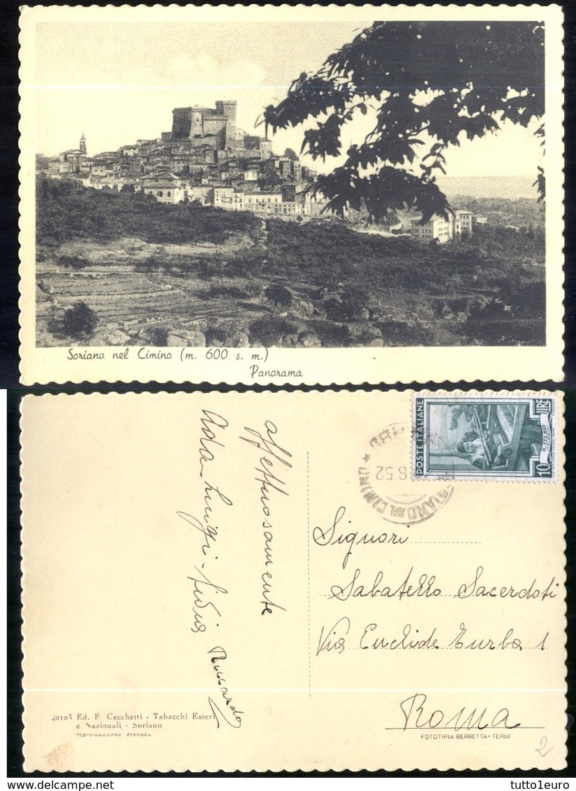 SORIANO NEL CIMINO - VITERBO - 1952 - PANORAMA - Viterbo