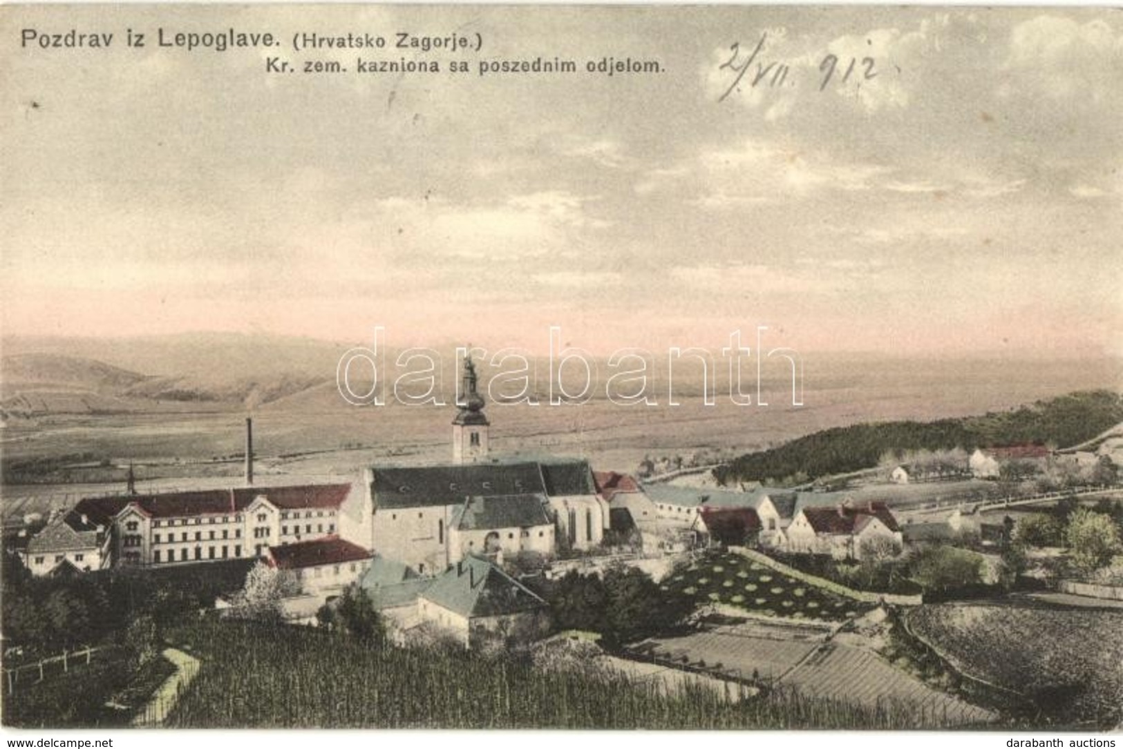 T2 1912 Lepoglava, Kr. Zem. Kazniona Sa Poszednim Odjelom / Börtön (pálos Kolostor) / Prison, Jail (monastery Of The Pau - Non Classés