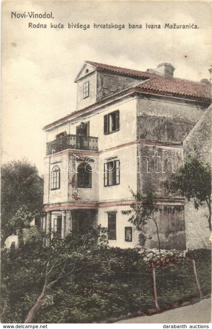 ** T1 Novi Vinodolski, Rodna Kuca Bivsega Hrvatskoga Bana Ivana Mazuranica. Ed. Feitzinger No. 203. L. / The Birth House - Ohne Zuordnung