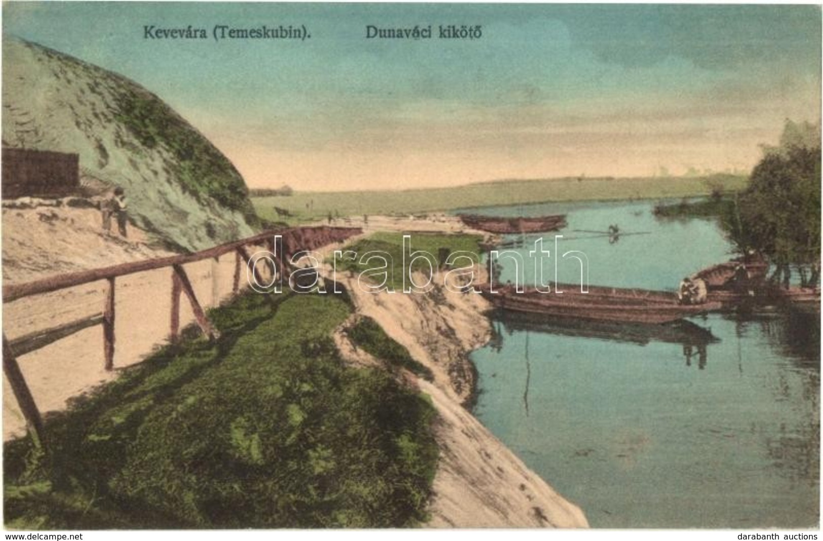 T2 Kevevára, Temeskubin, Kovin; Dunaváci Kikötő, Csónakok. Müller J. Béla Amatőr Felvétele / Danube Riverside Port, Boat - Sin Clasificación