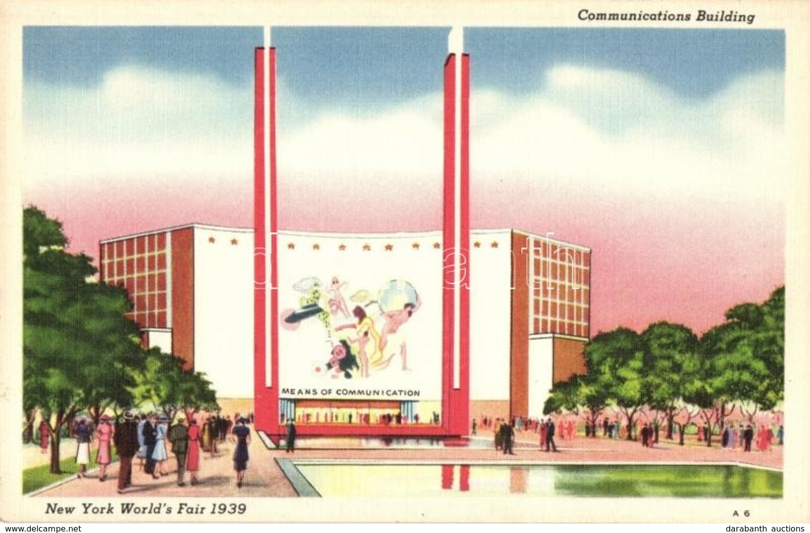 ** T1/T2 New York City, Communications Building, Advertisement Card For New York World's Fair 1939 - Non Classés