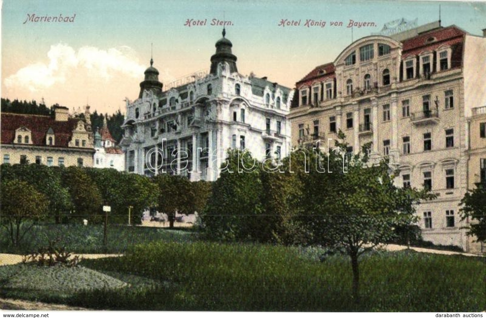 ** T2/T3 Marianske Lazne, Marienbad; Hotel Stern, Hotel König Von Bayern / Hotels (EK) - Ohne Zuordnung