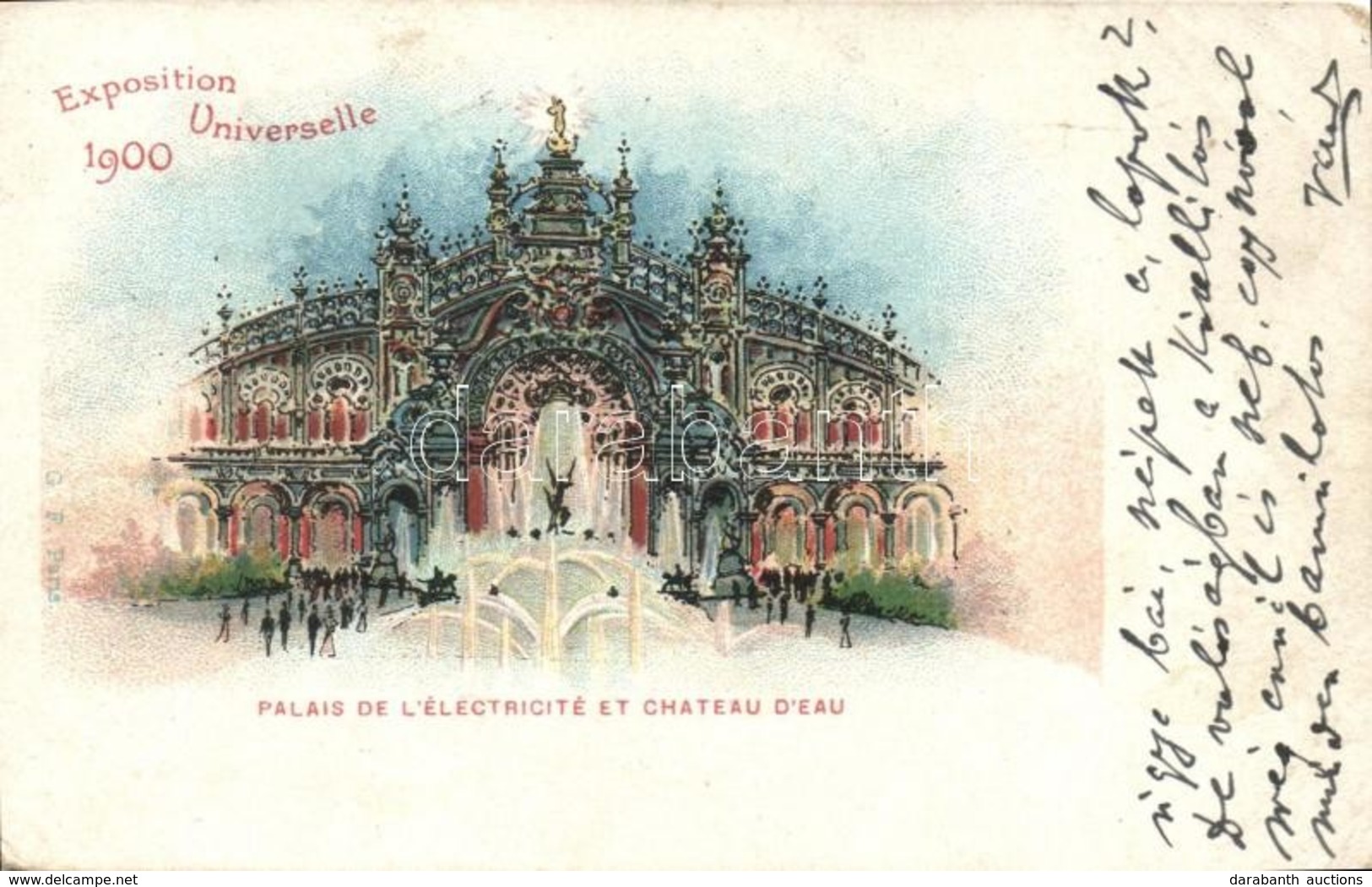 * T3 1900 Paris, Exposition Universelle, Palais De L'Electricite Et Chateau D'Eau. Litho  (Rb) - Sin Clasificación