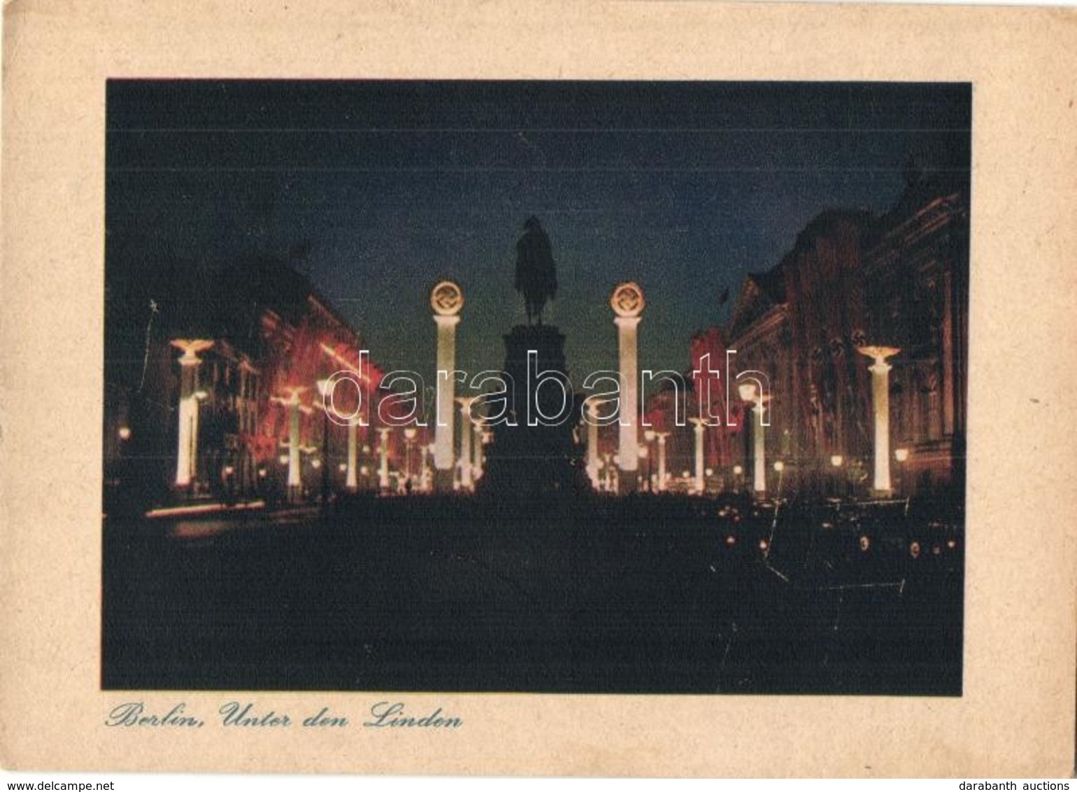** T1/T2 Berlin Unter Den Linden / Street At Night, Swastika - Non Classés