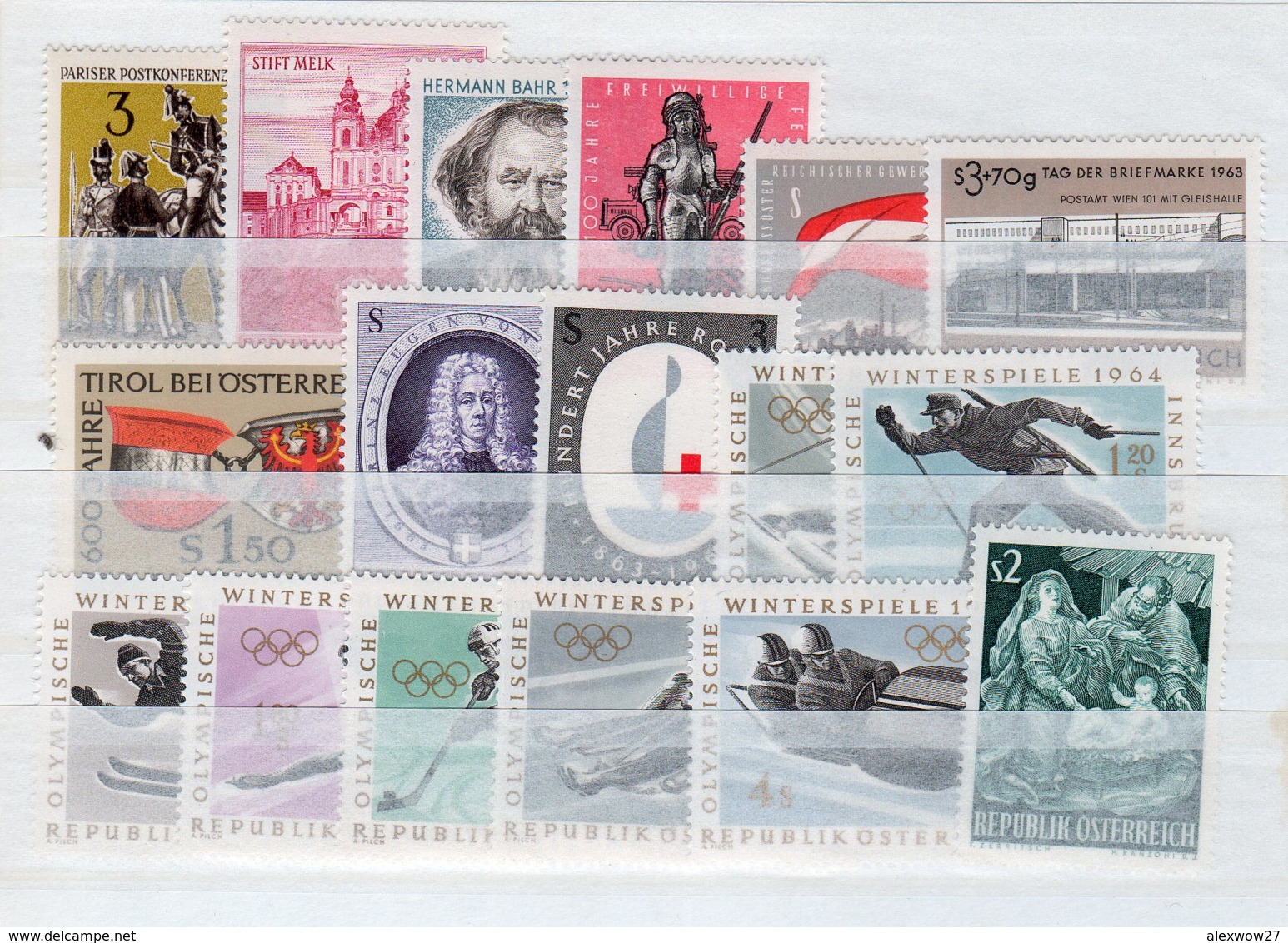 Austria 1963 Annata Completa / Years Complete **MNH /VF - Ganze Jahrgänge