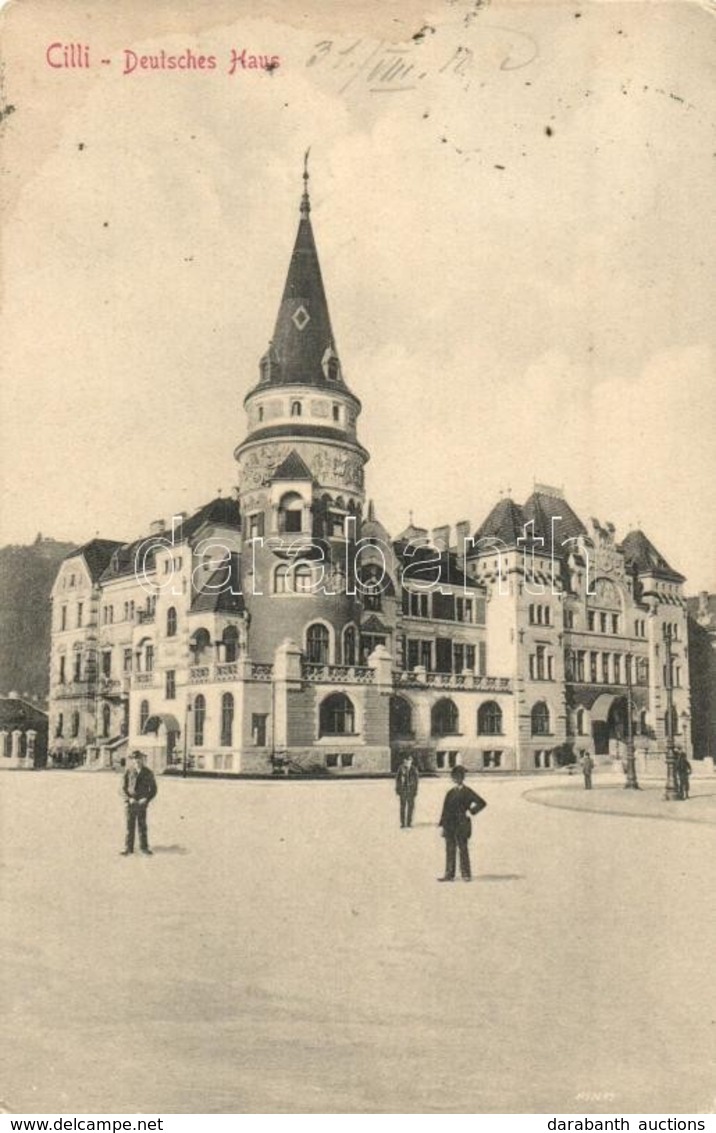 T2/T3 1910 Celje, Cilli; Deutsches Haus / German House. Fritz Rasch (EK) - Ohne Zuordnung