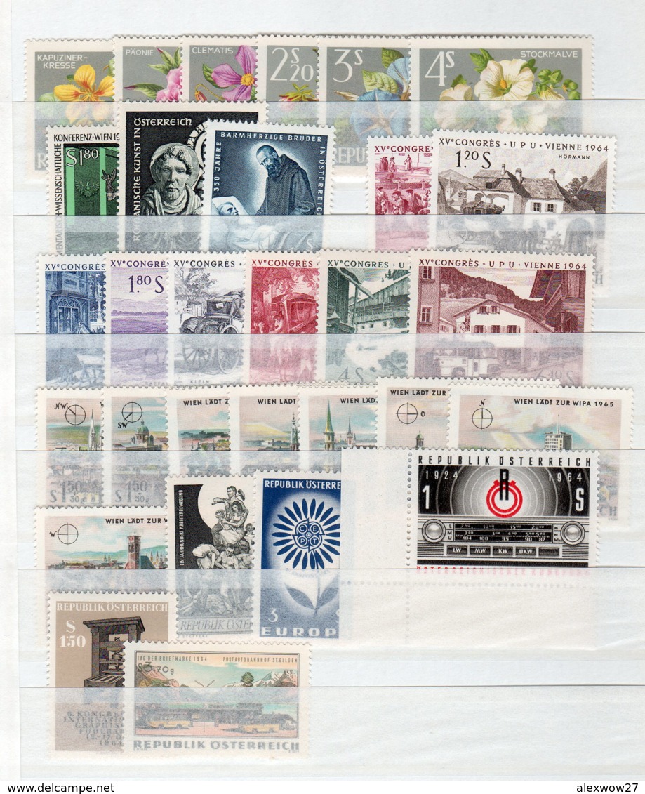 Austria 1964 Annata Completa / Years Complete **MNH /VF - Ganze Jahrgänge