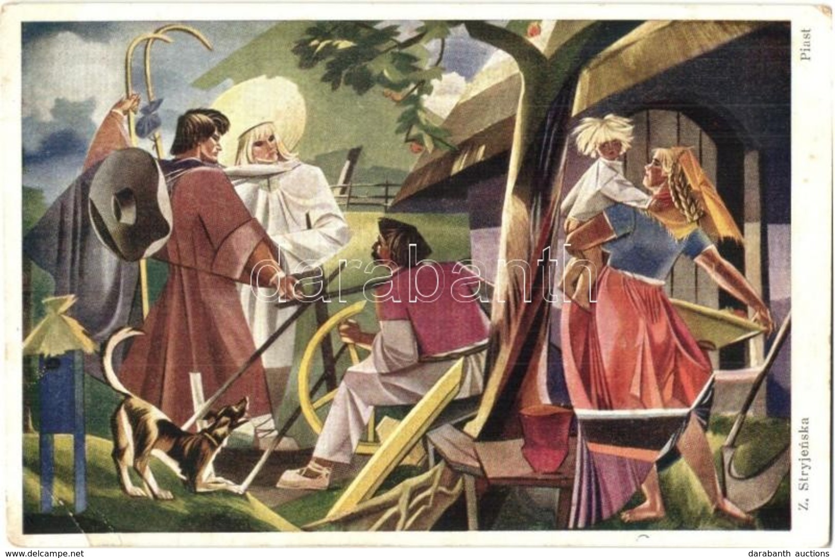 * T2/T3 Piast / Polish Folklore Art Postcard. Malarstwo Polskie. Wys. Galeriea Polska 965. S: Z. Stryjenska (EK) - Unclassified