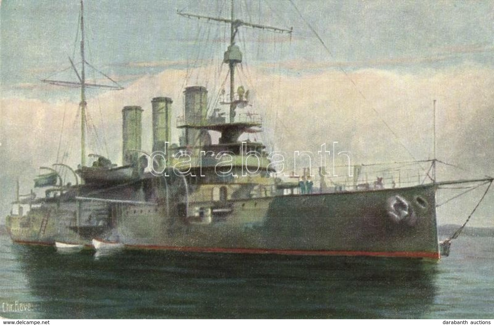 ** T2 Österreich-ungar. Panzerkreuzer 'Kaiser Karl VI' 1898. Marine-Galerie Karte Nr. 224. K.u.K. Kriegsmarine /  SMS Ka - Unclassified