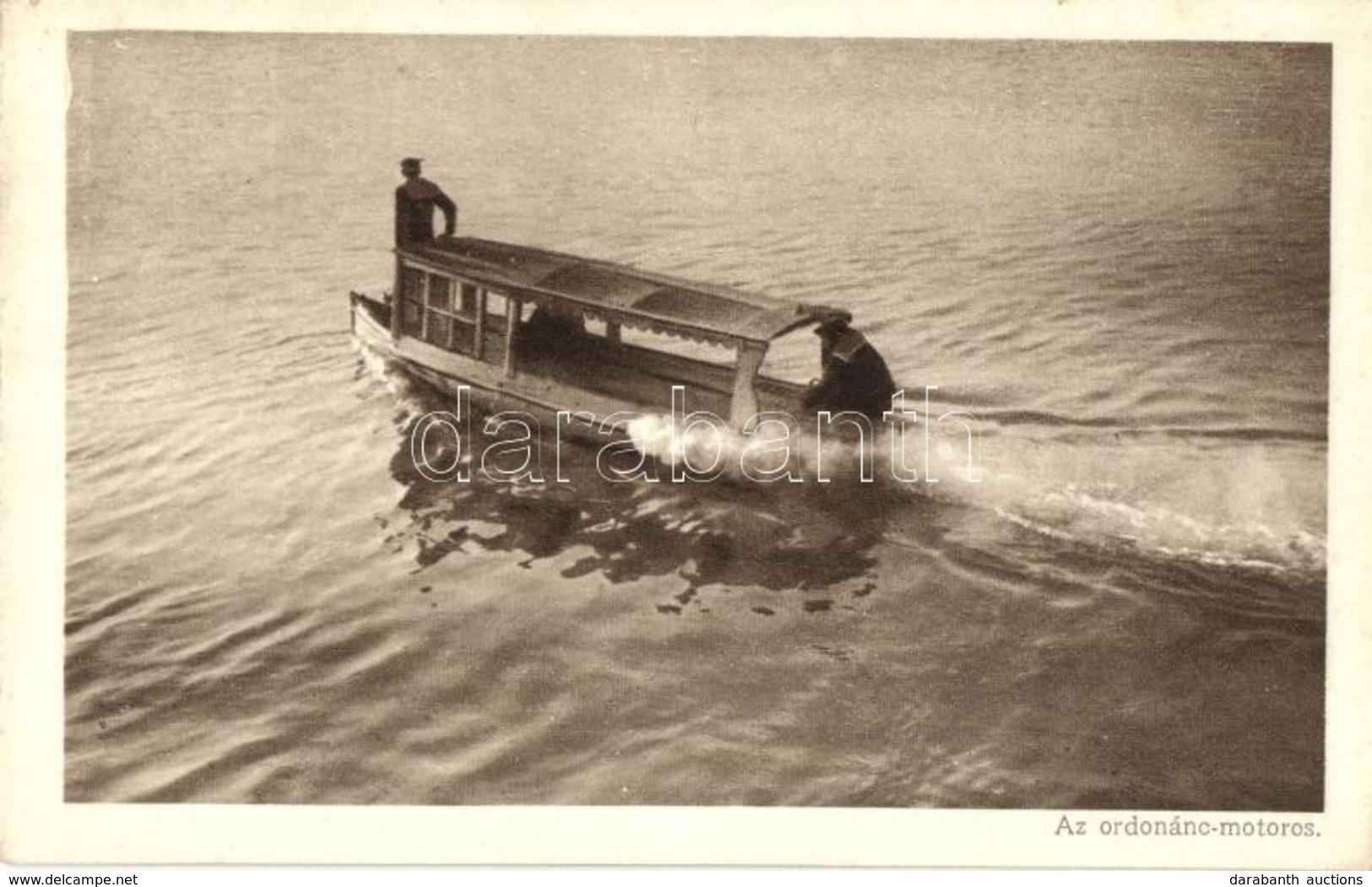 ** T2 Az Ordonánc Motoros A Dunán, Motorcsónak / Ordonnanz Motorboot Auf Der Donau K.u.K. Kriegsmarine / Austro-Hungaria - Non Classés