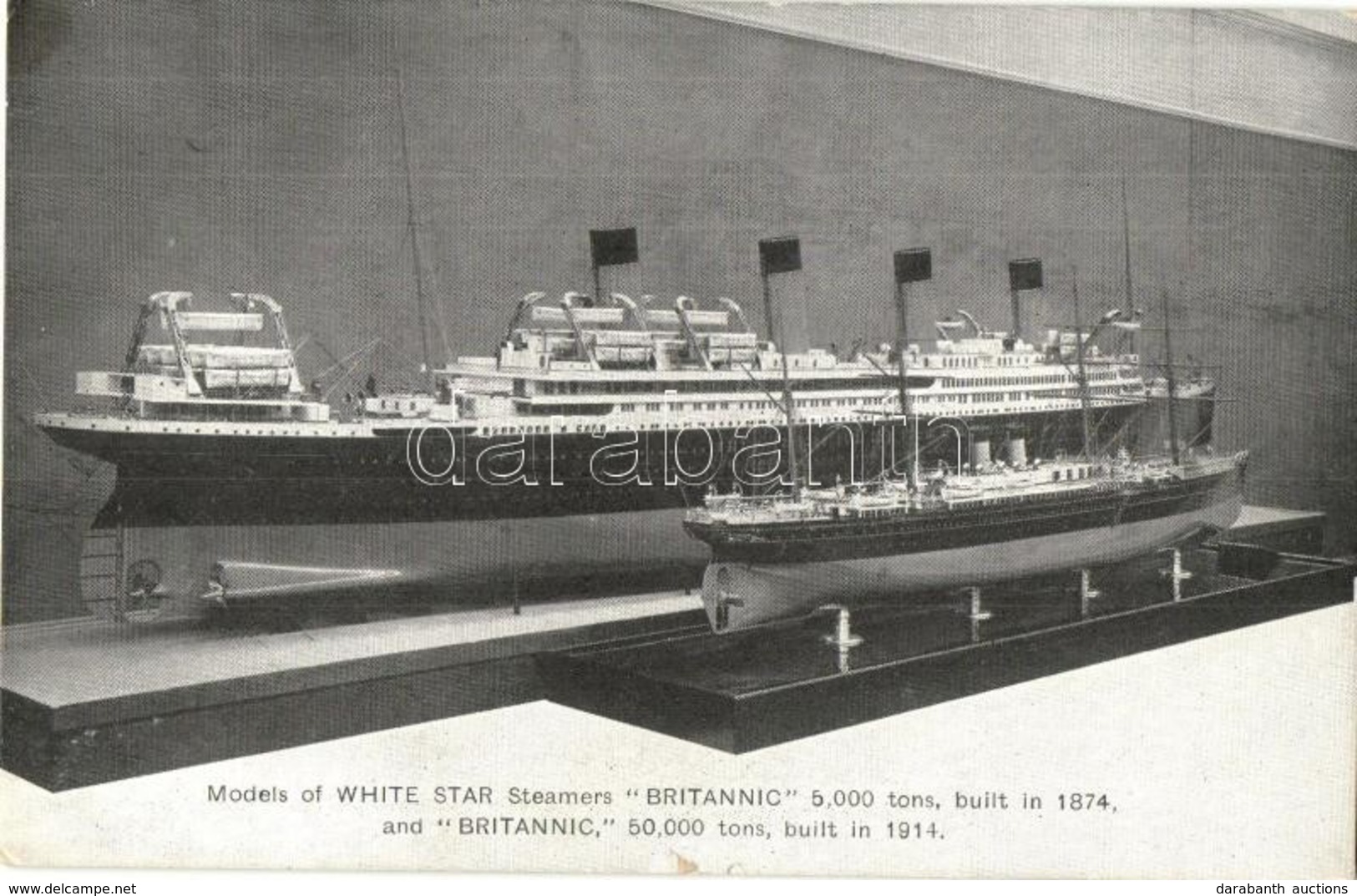 ** T2/T3 Britannic, Models Of White Star Steamers (small Tear) - Unclassified