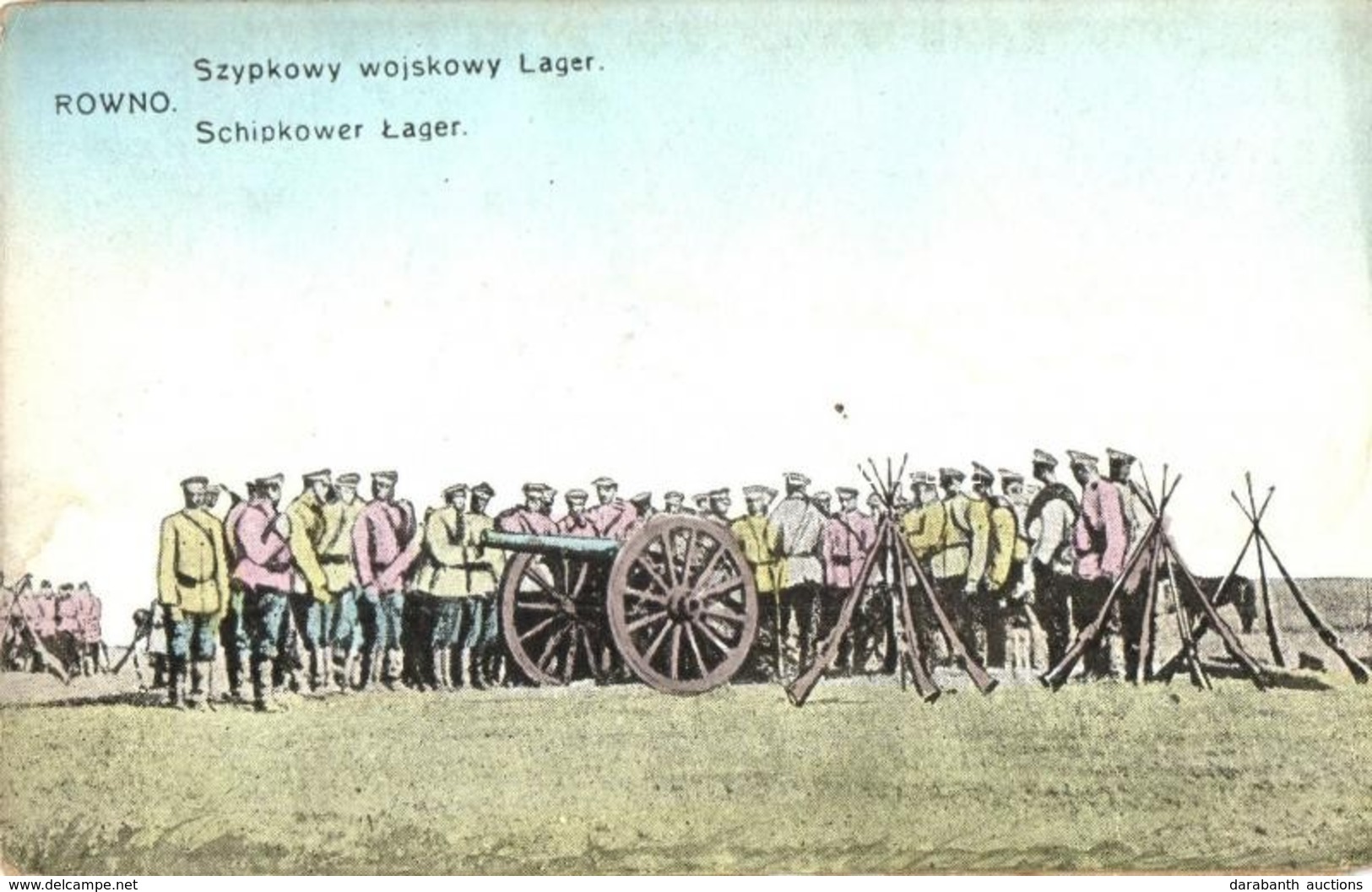 T2/T3 1916 Równo, Szpykowy Wojskowy Lager / Schipkower Lager / Military Camp + K.u.K. Feldpost (EK) - Unclassified
