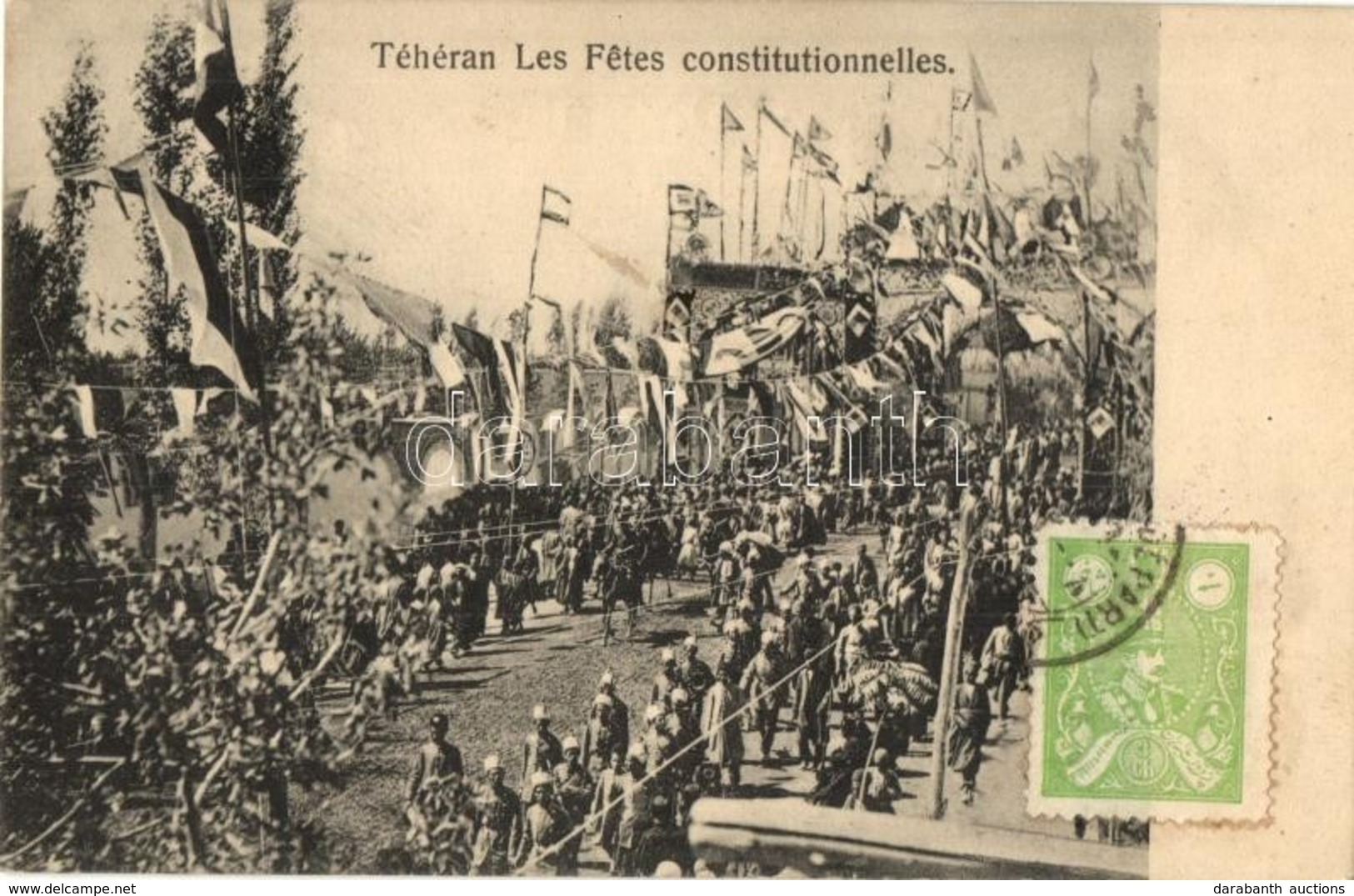 T2 Téhéran Les Fetes Constitutionnelles / A Perzsa Alkotmány ünnepi Menete Katonákkal / Celebration Of The Persian Const - Unclassified