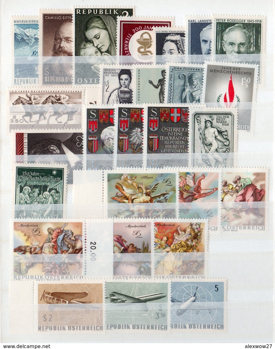 Austria 1968 Annata Completa / Years Complete **MNH /VF - Ganze Jahrgänge
