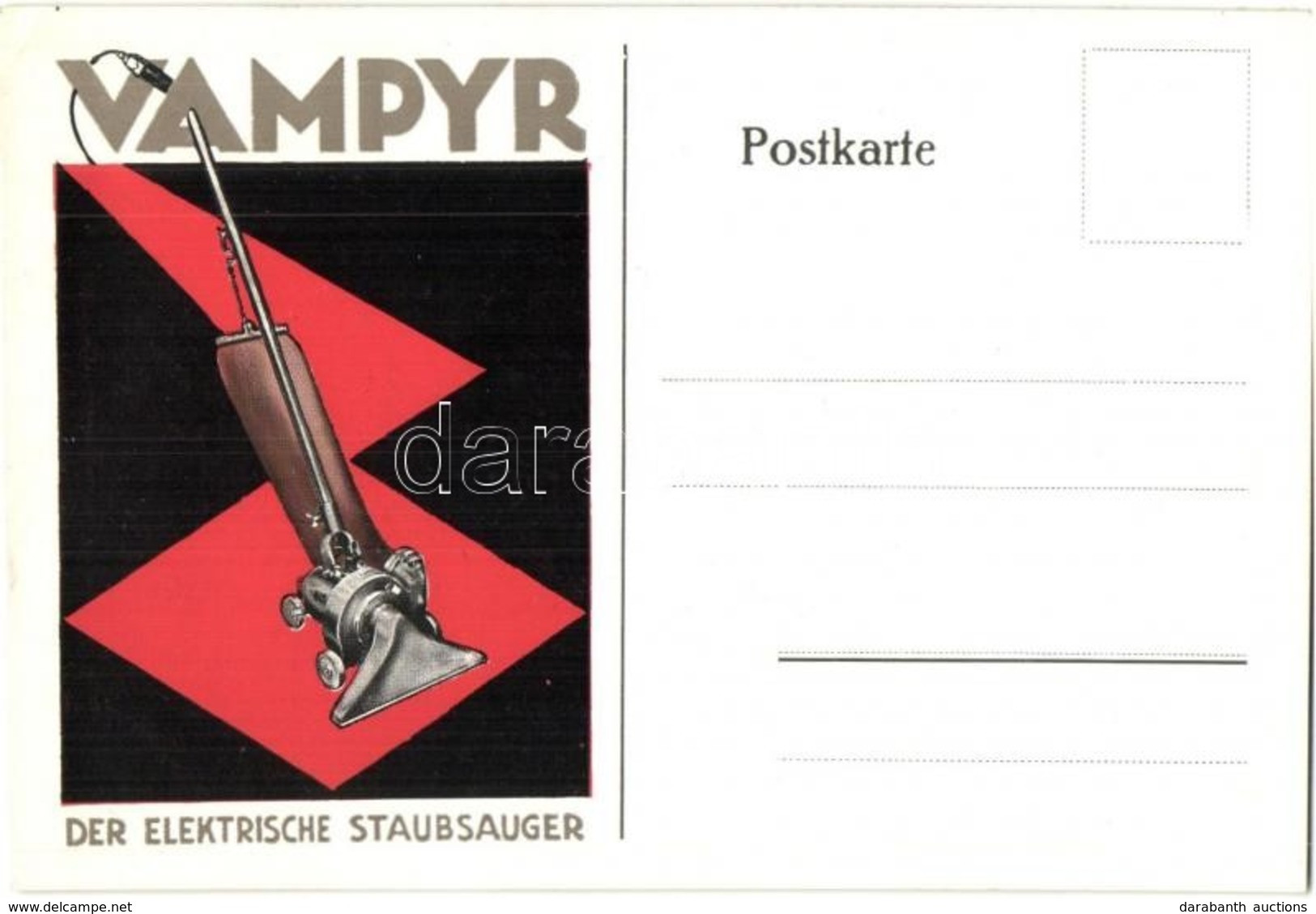 * T2/T3 1929 Vampyr. Der Elektrische Staubsauger / German Electric Vacuum Cleaner Advertisement Card (EK) - Ohne Zuordnung