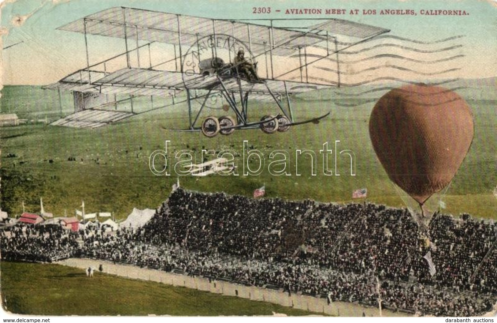 * T4 1910 Aviation Meet At Los Angeles, Aircraft, Hot Air Baloon (b) - Non Classés