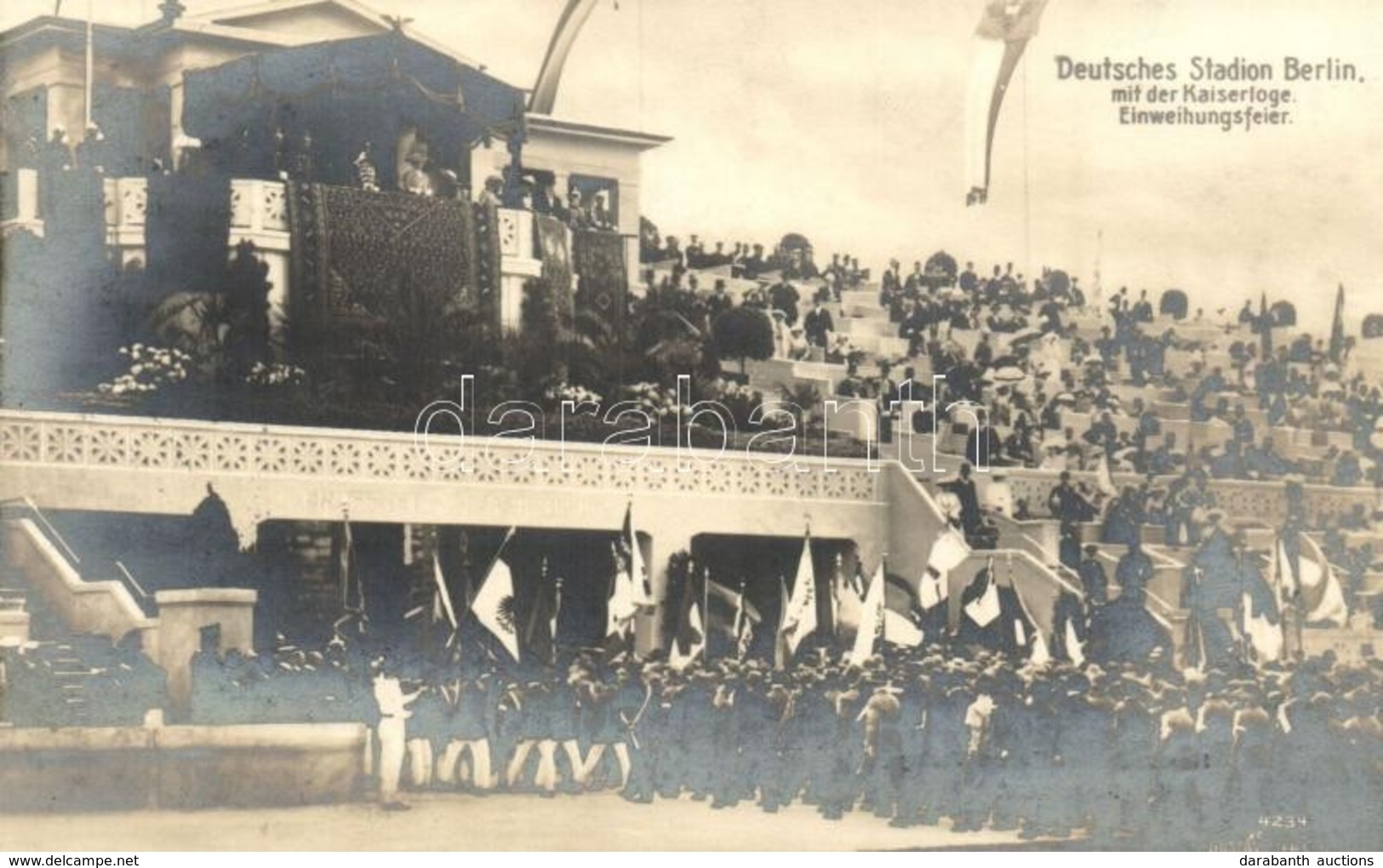 T2 1913 Berlin, Deutsches Stadion Mit Der Kaiserloge Einweihungsfeier / Opening Ceremony Of The German Stadium On The 25 - Unclassified