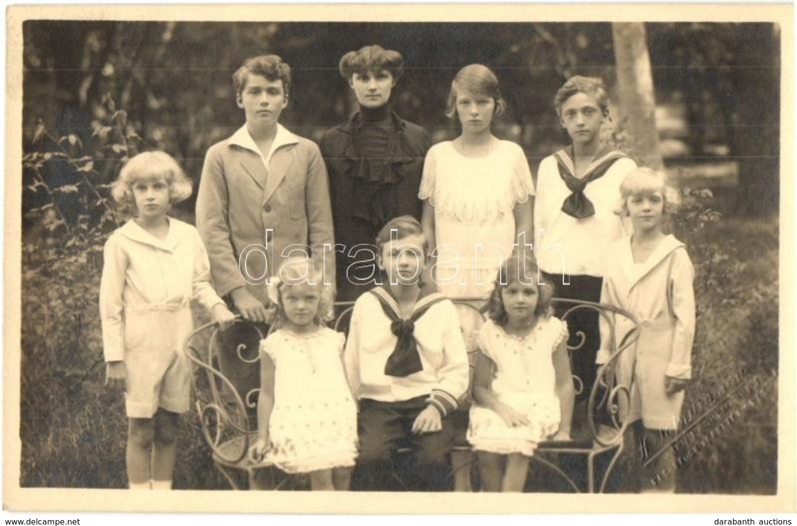 ** T1/T2 Zita Királynő és A Gyerekei / Zita Of Bourbon-Parma With Her Children. Schumann Photo - Ohne Zuordnung