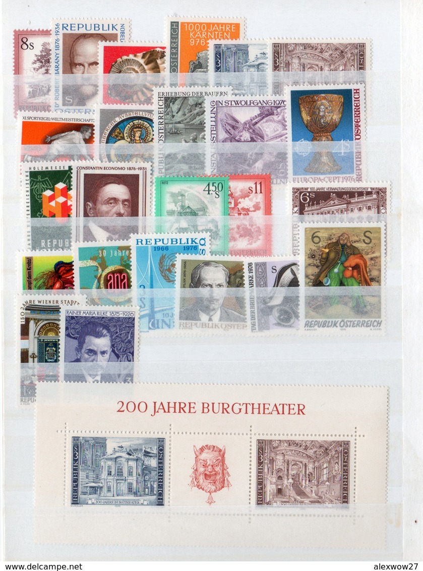 Austria 1976 Annata Completa / Years Complete **MNH /VF - Ganze Jahrgänge