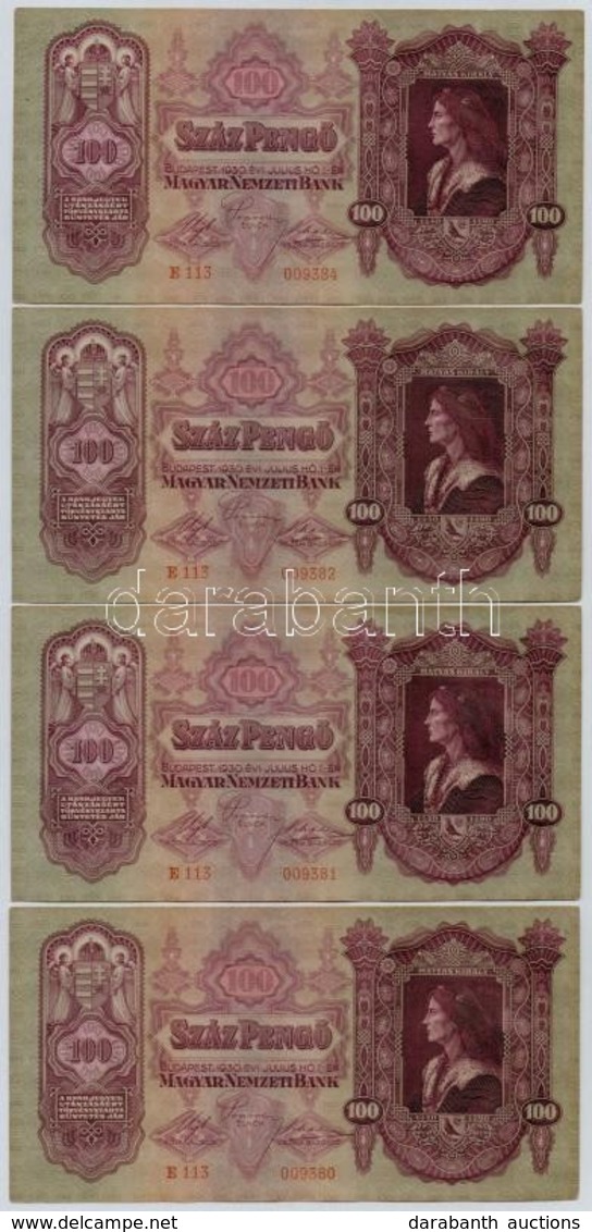 1930. 100P (4x) 3db Sorszámkövető + 1db Egyugrásos Sorszámkövető T:I-
Adamo P17 - Non Classificati