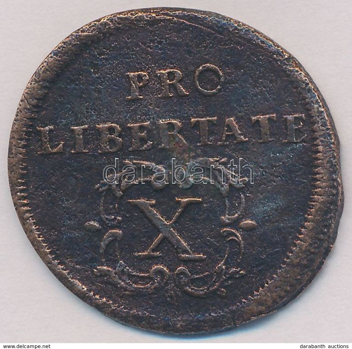 1705. X Poltura Cu 'II. Rákóczi Ferenc' (7,91g) T:2,2-  Hungary 1705. X Poltura Cu 'Francis II Rákóczi' (7,91g) C:XF,VF  - Unclassified