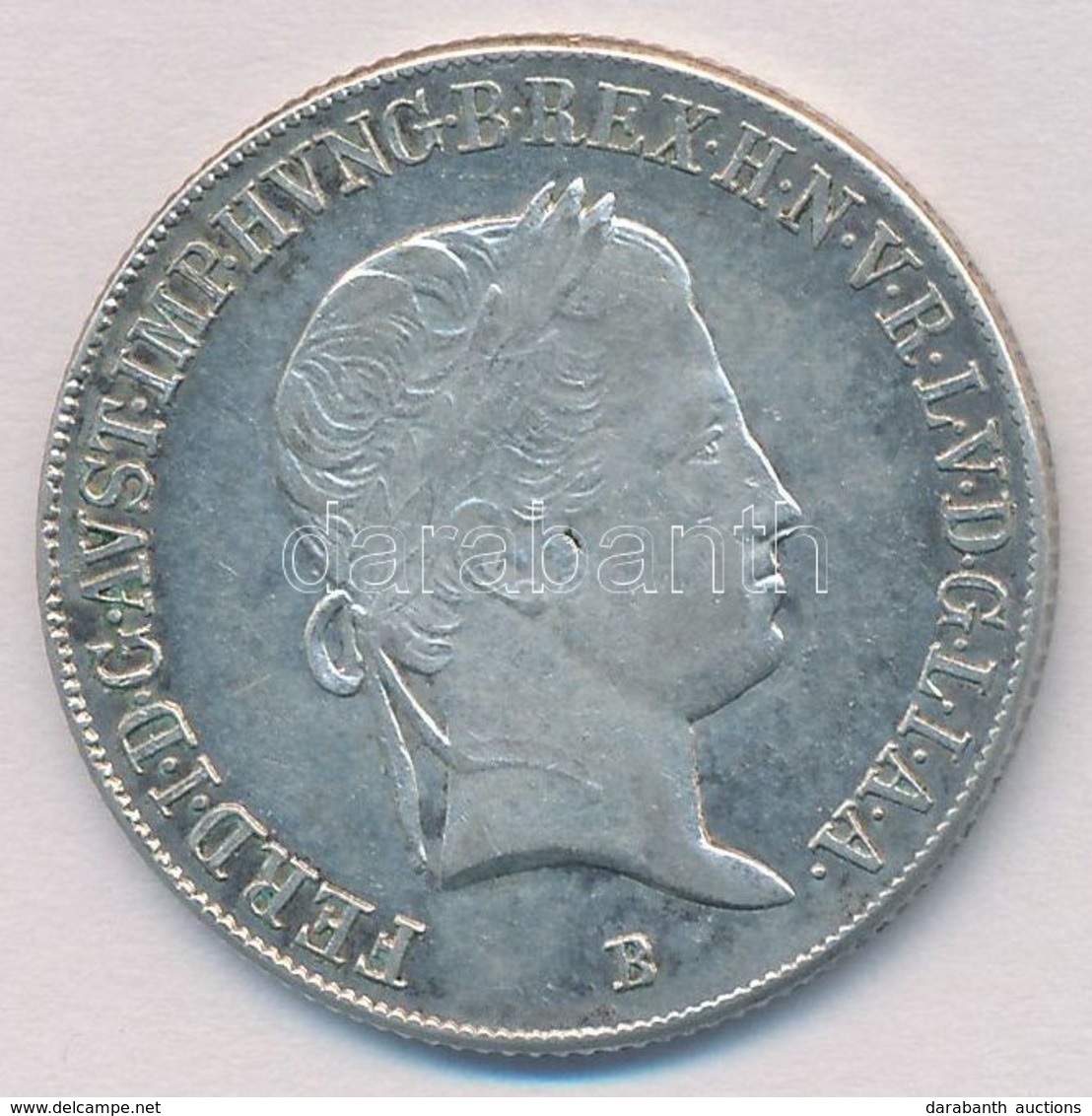 1844B 20kr Ag 'V. Ferdinánd' T:1-,2 
Huszár 2081., Unger III.:1419. - Ohne Zuordnung