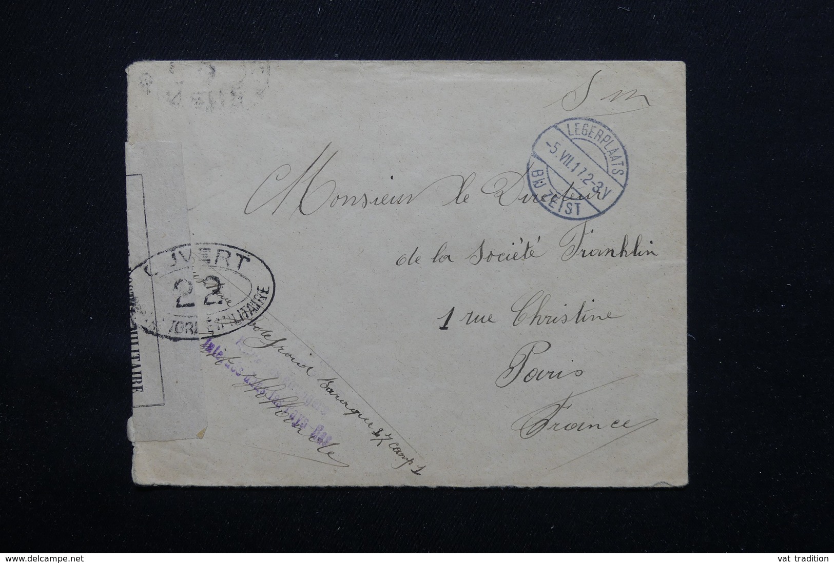 FRANCE - Enveloppe D 'un Prisonnier Aux Pays Bas En 1917 Pour Paris , Contrôle Postal - L 21303 - Guerre De 1914-18