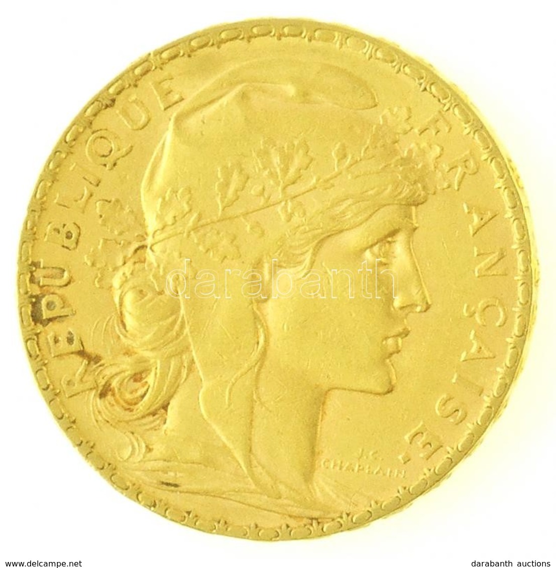 Franciaország 1913. 20Fr Au 'LIBERTÉ ÉGALITÉ FRATERNITÉ' Utánveret (6,46g/0.900) T:2
 France 1913. 20 Francs Au 'LIBERTÉ - Ohne Zuordnung