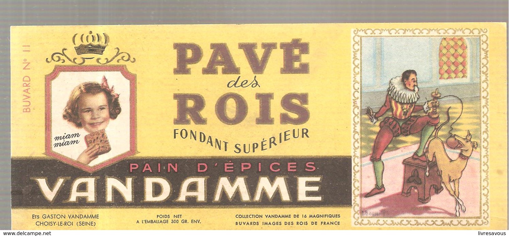 Buvard VANDAMME PAIN D'EPICES PAVE Des ROIS Buvard N°11 - Pain D'épices