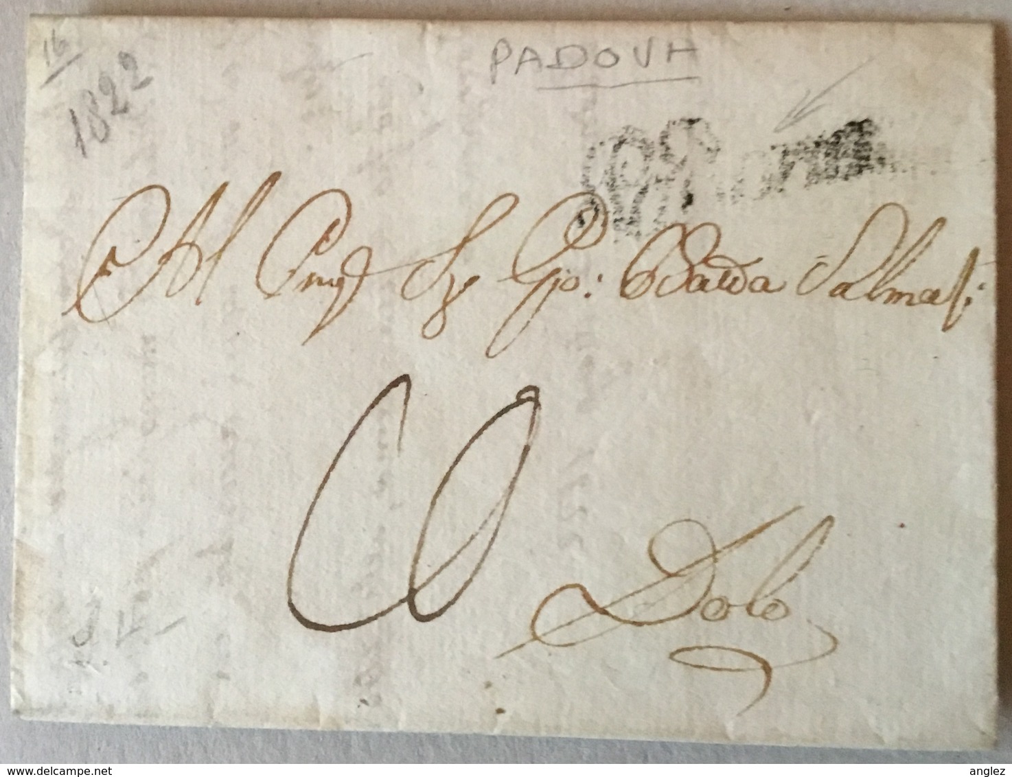 Italy - 1822 Entire Letter - Padova - 1. ...-1850 Prefilatelia